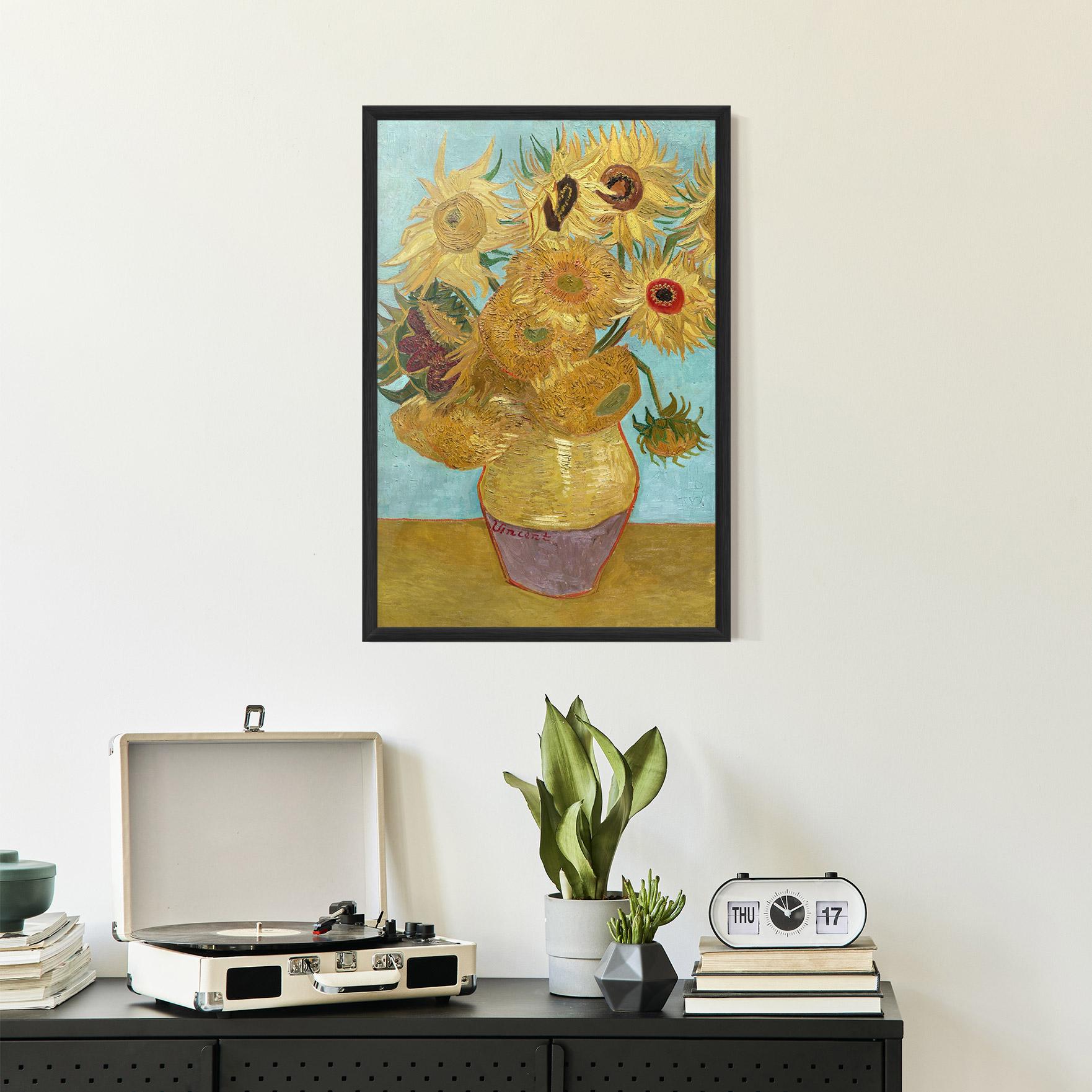 Plakat w Ramie Twelve Sunflowers mockup 2