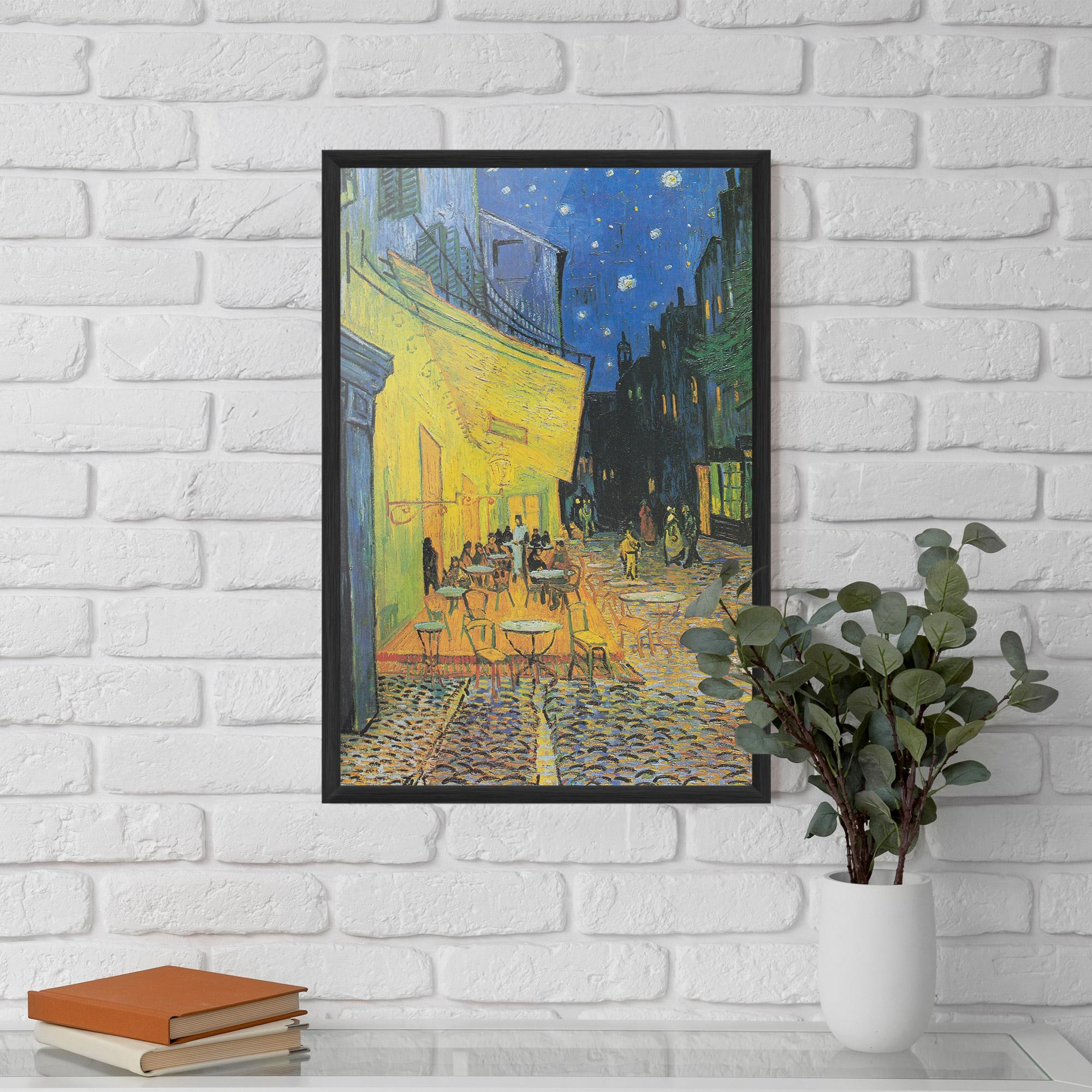 Plakat w Ramie Cafe Terrace At Night mockup 5