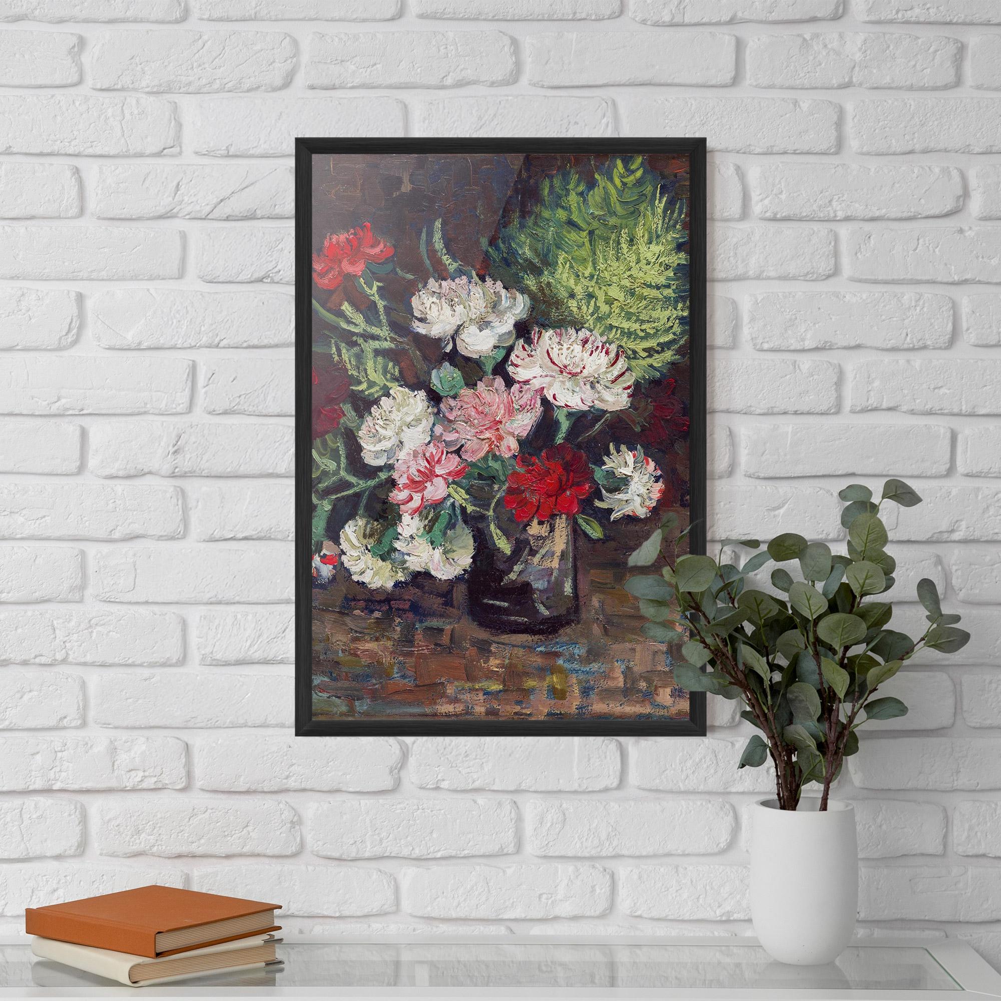 Plakat w Ramie Vase With Carnations mockup 5