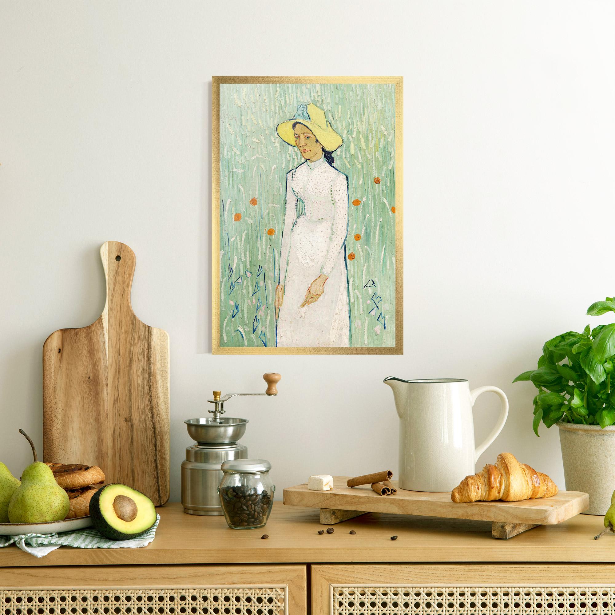 Plakat w Ramie Girl In White mockup 8