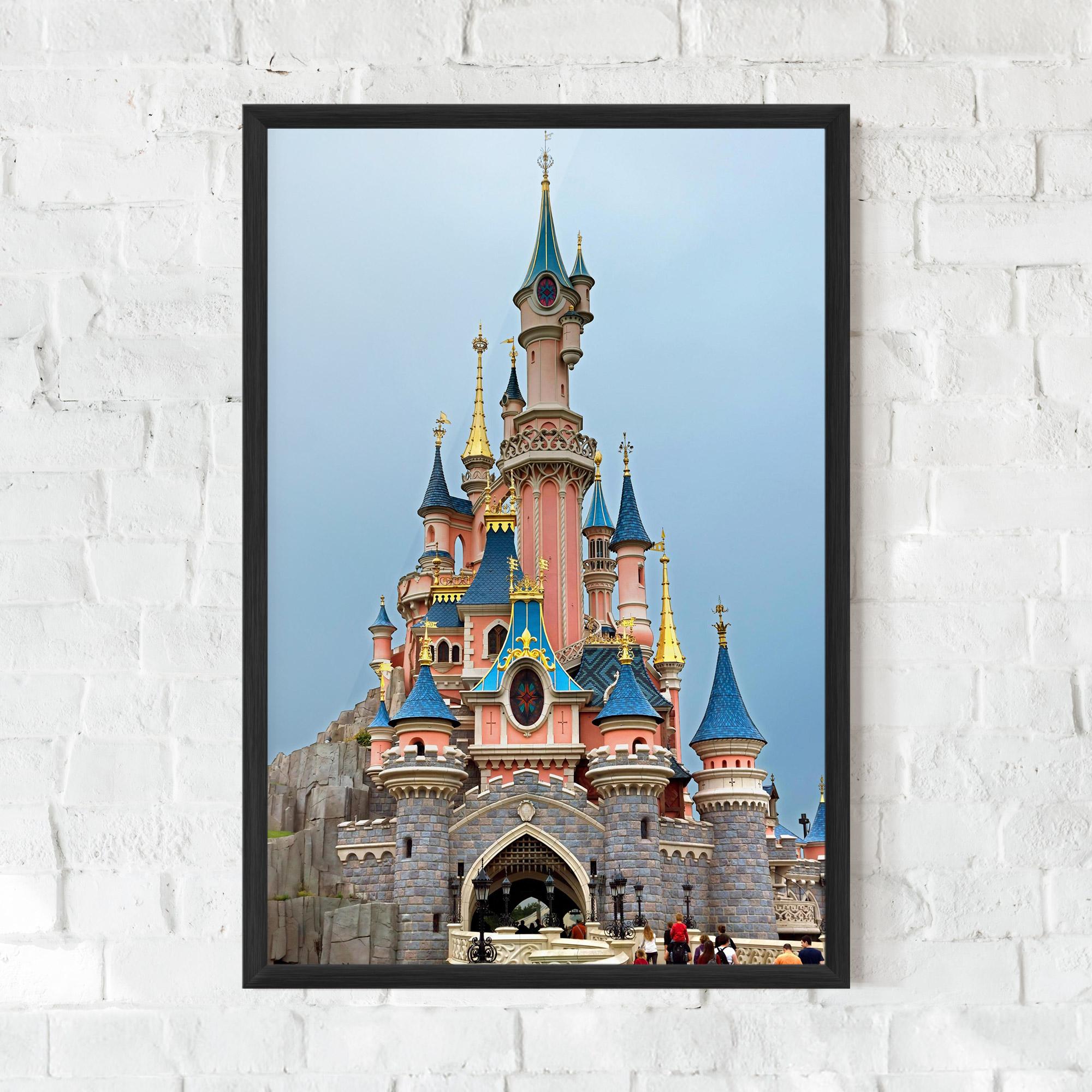 Plakat w Ramie Disneyland Castle mockup 0