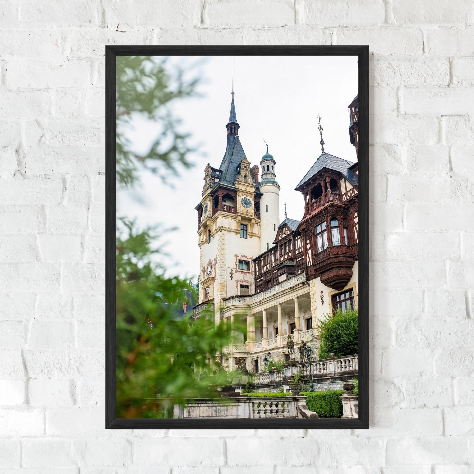 Plakat w Ramie Peles Castle Romania mockup 0