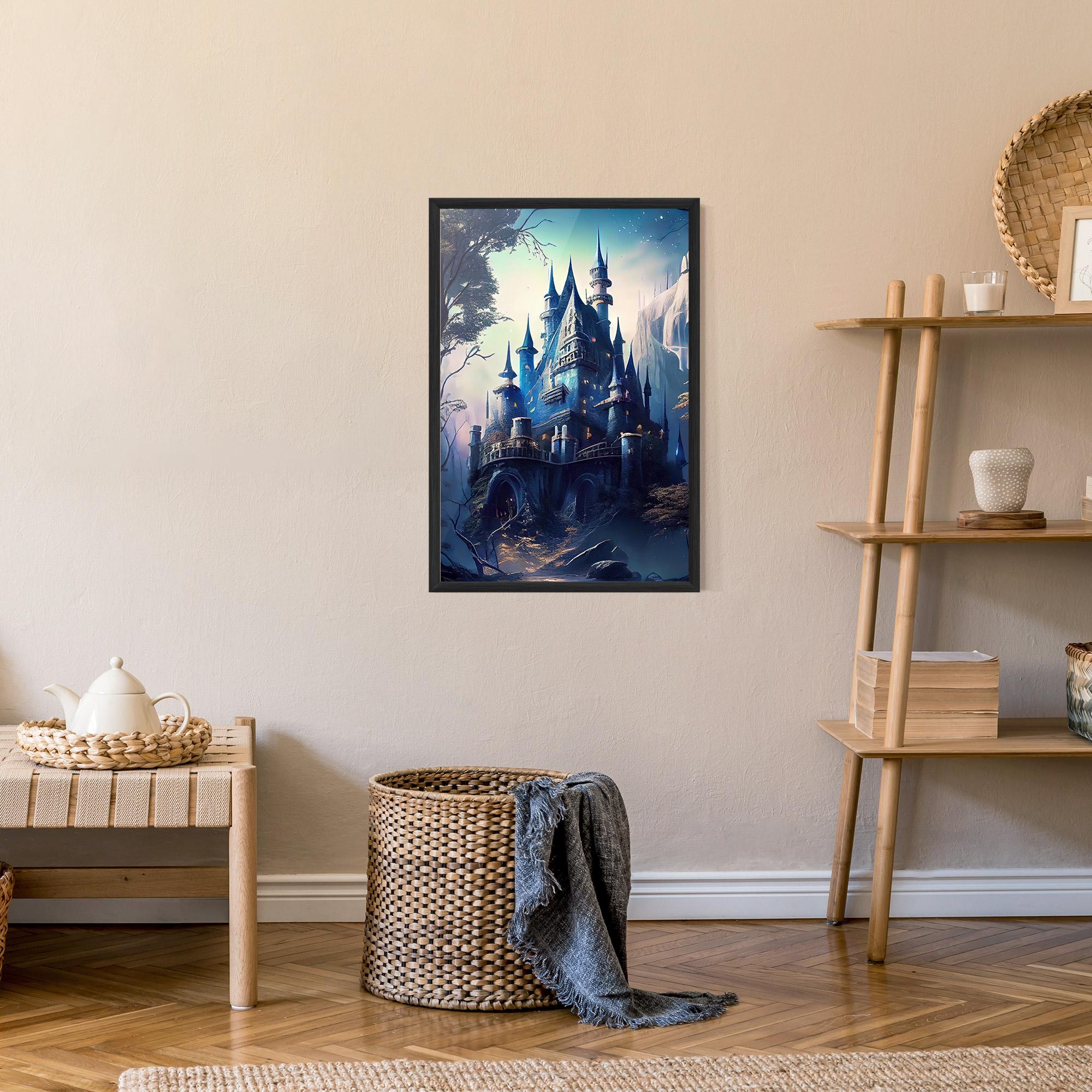 Plakat w Ramie Blue Art Castle mockup 9