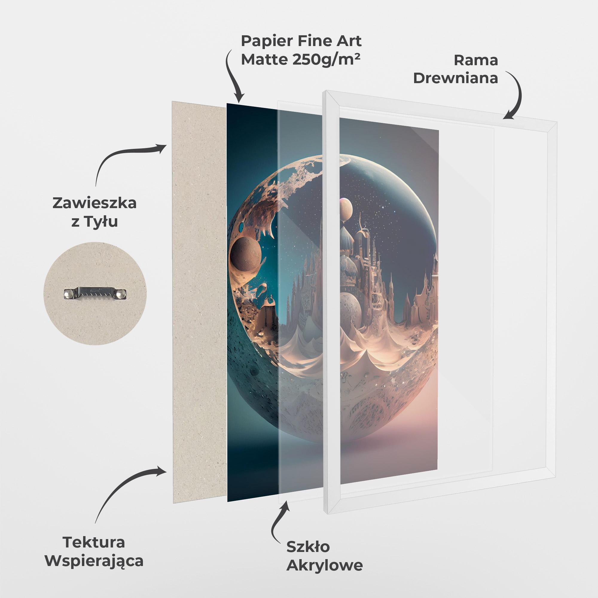 Plakat w Ramie Fantasy Planet Castle mockup 1