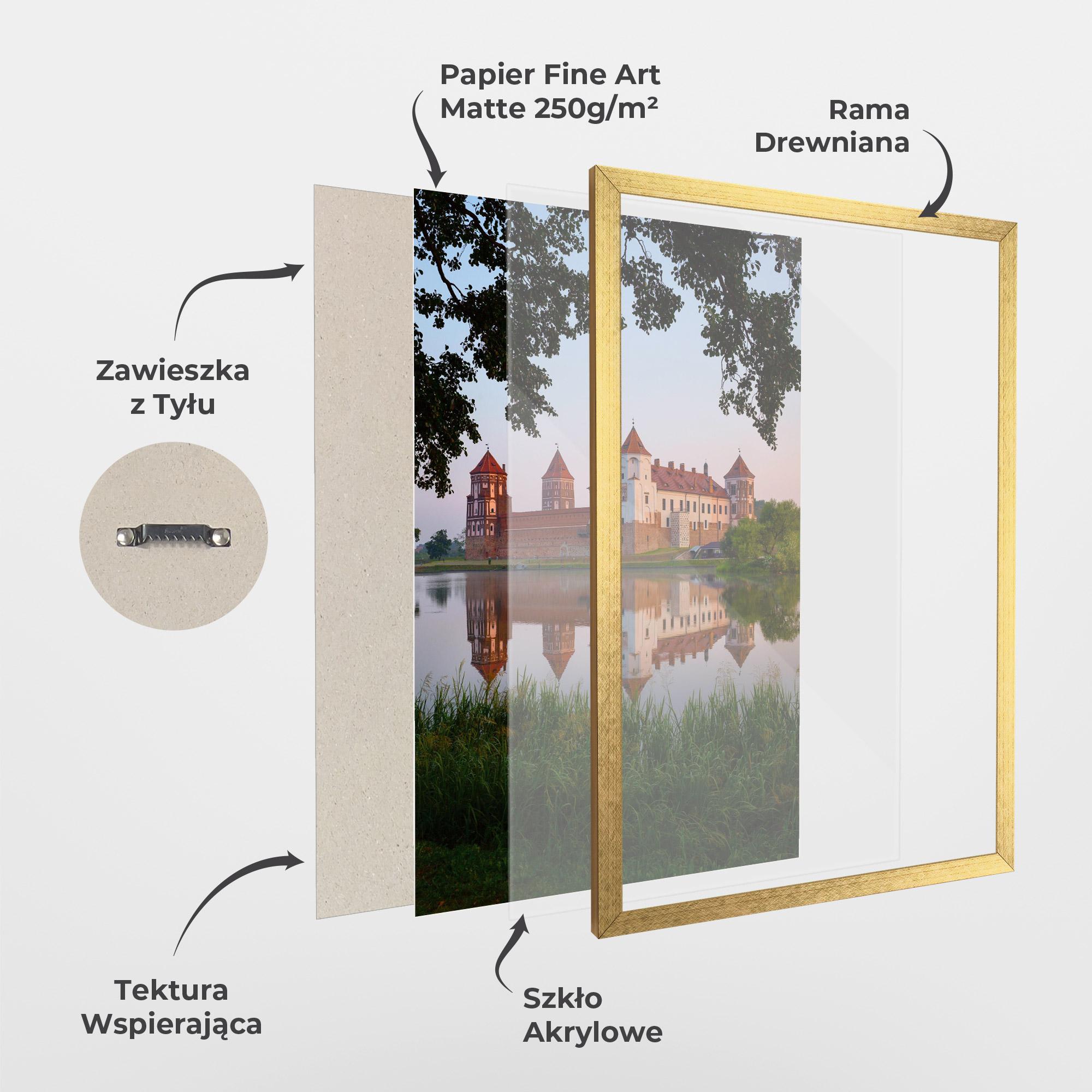 Plakat w Ramie Ancient Castle Morning mockup 1