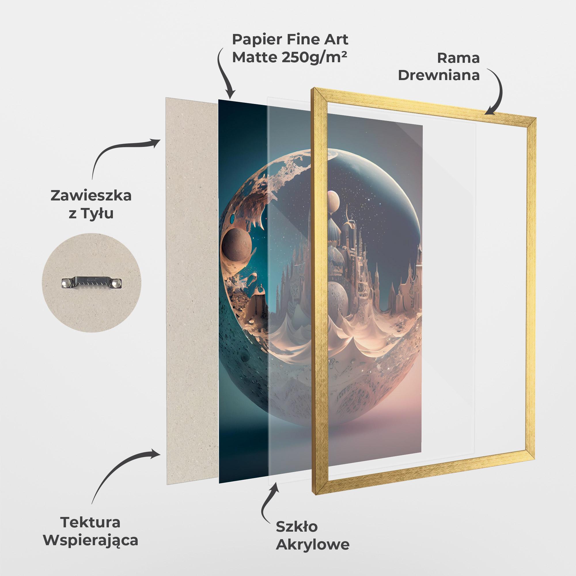 Plakat w Ramie Fantasy Planet Castle mockup 1