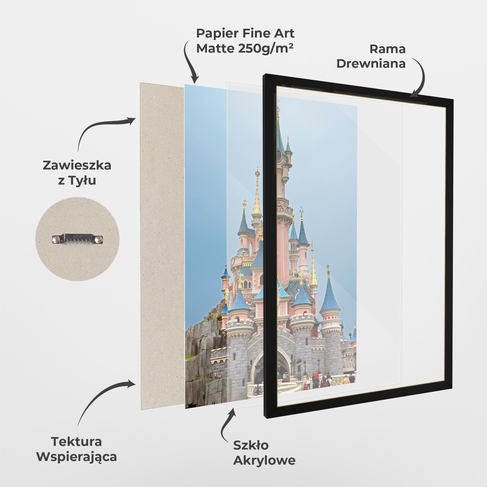 Plakat w Ramie Disneyland Castle mockup 1