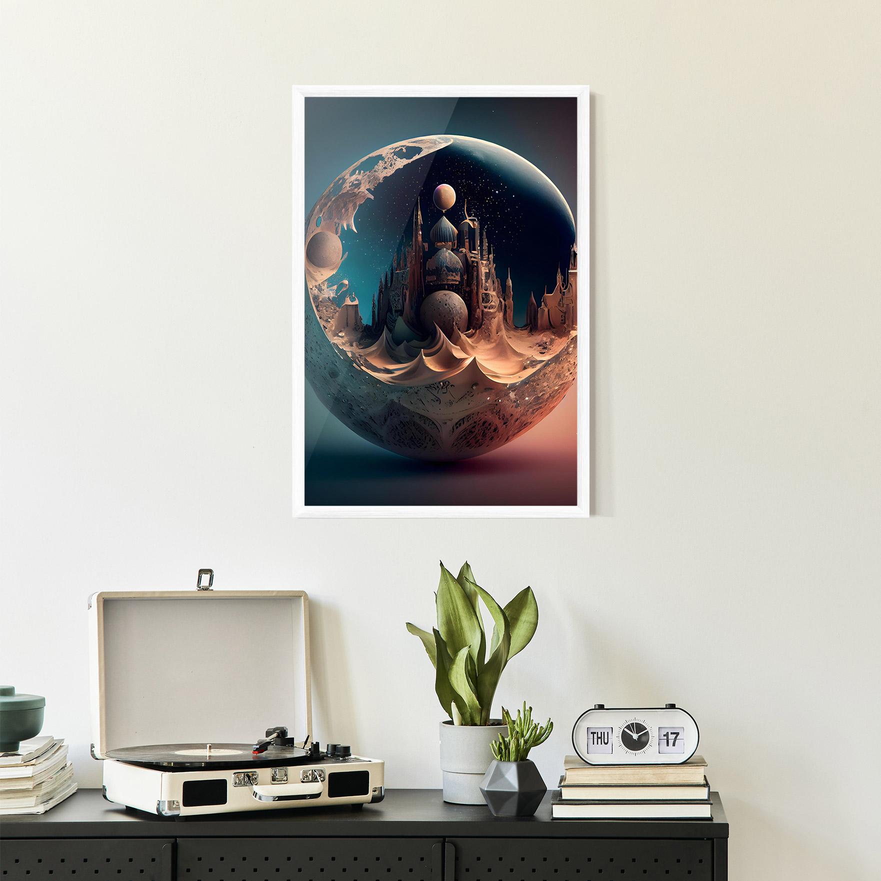 Plakat w Ramie Fantasy Planet Castle mockup 2