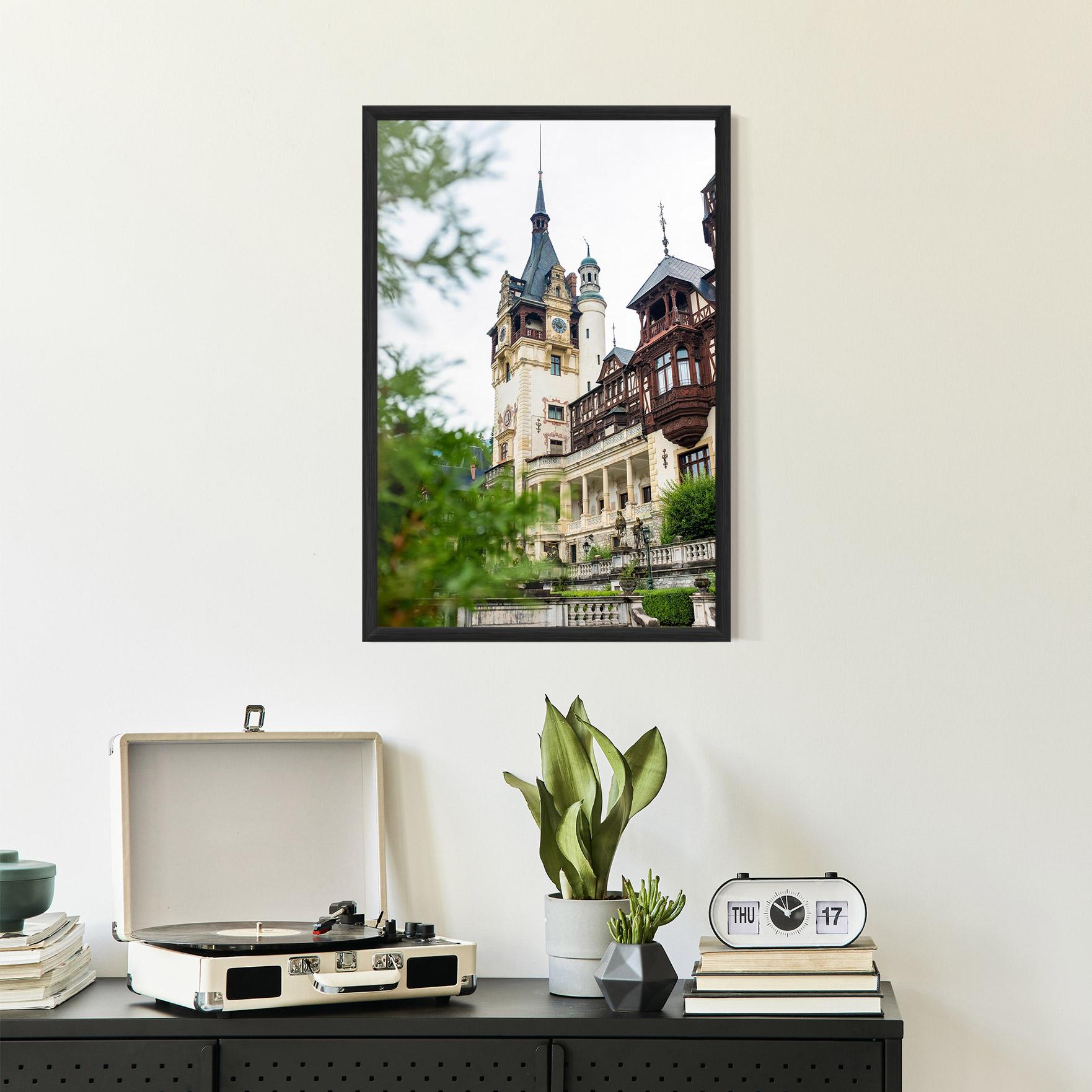 Plakat w Ramie Peles Castle Romania mockup 2