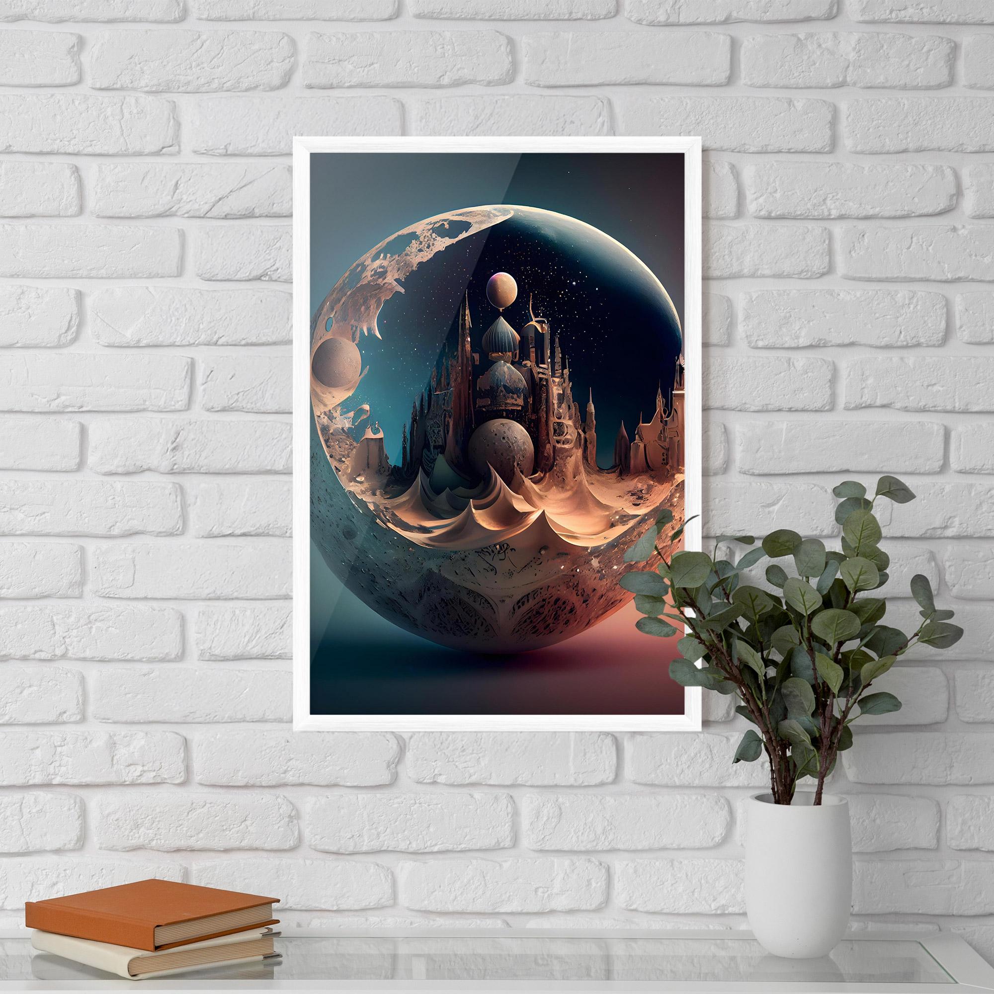 Plakat w Ramie Fantasy Planet Castle mockup 5