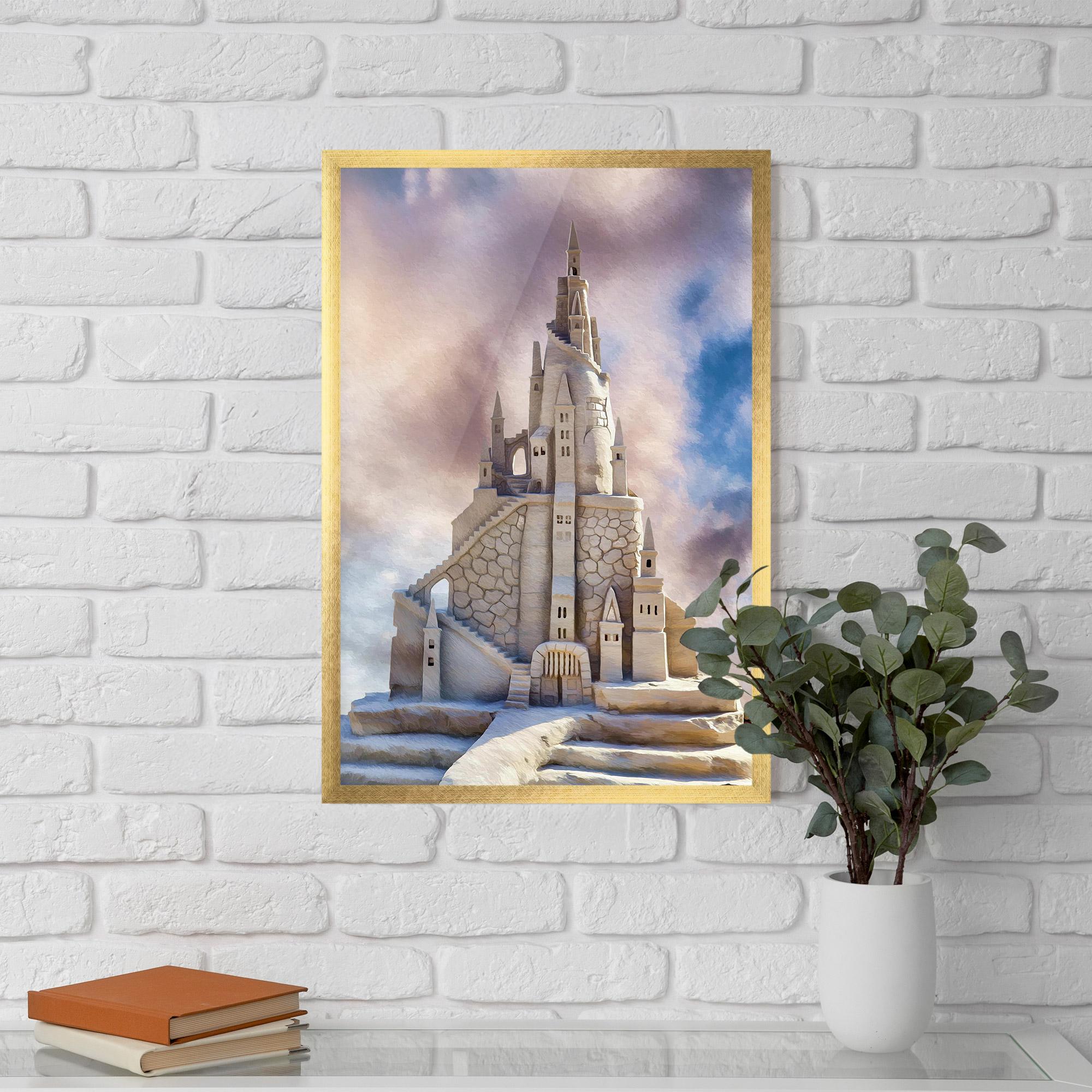 Plakat w Ramie Cream Castle mockup 5