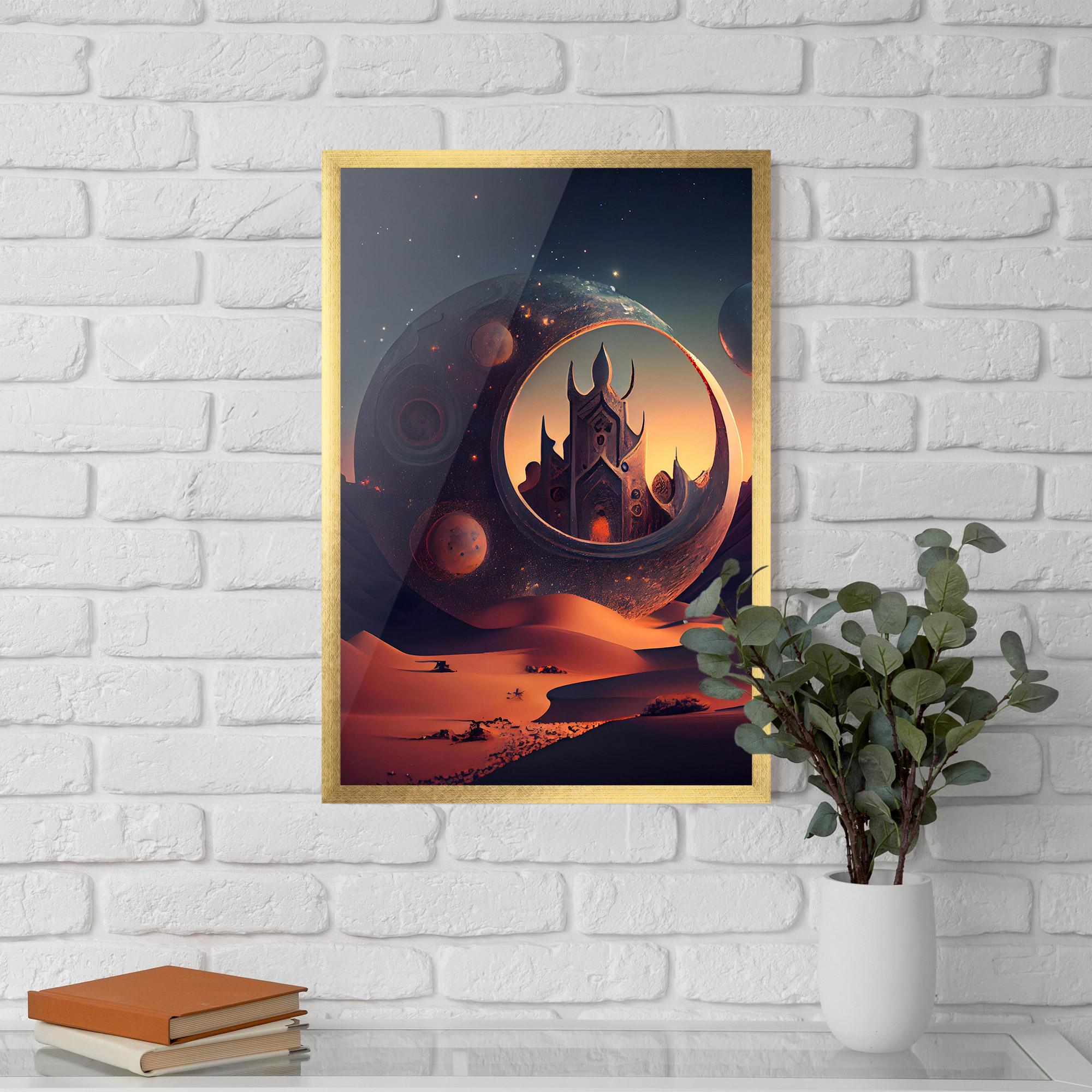 Plakat w Ramie Fantasy Desert Castle mockup 5