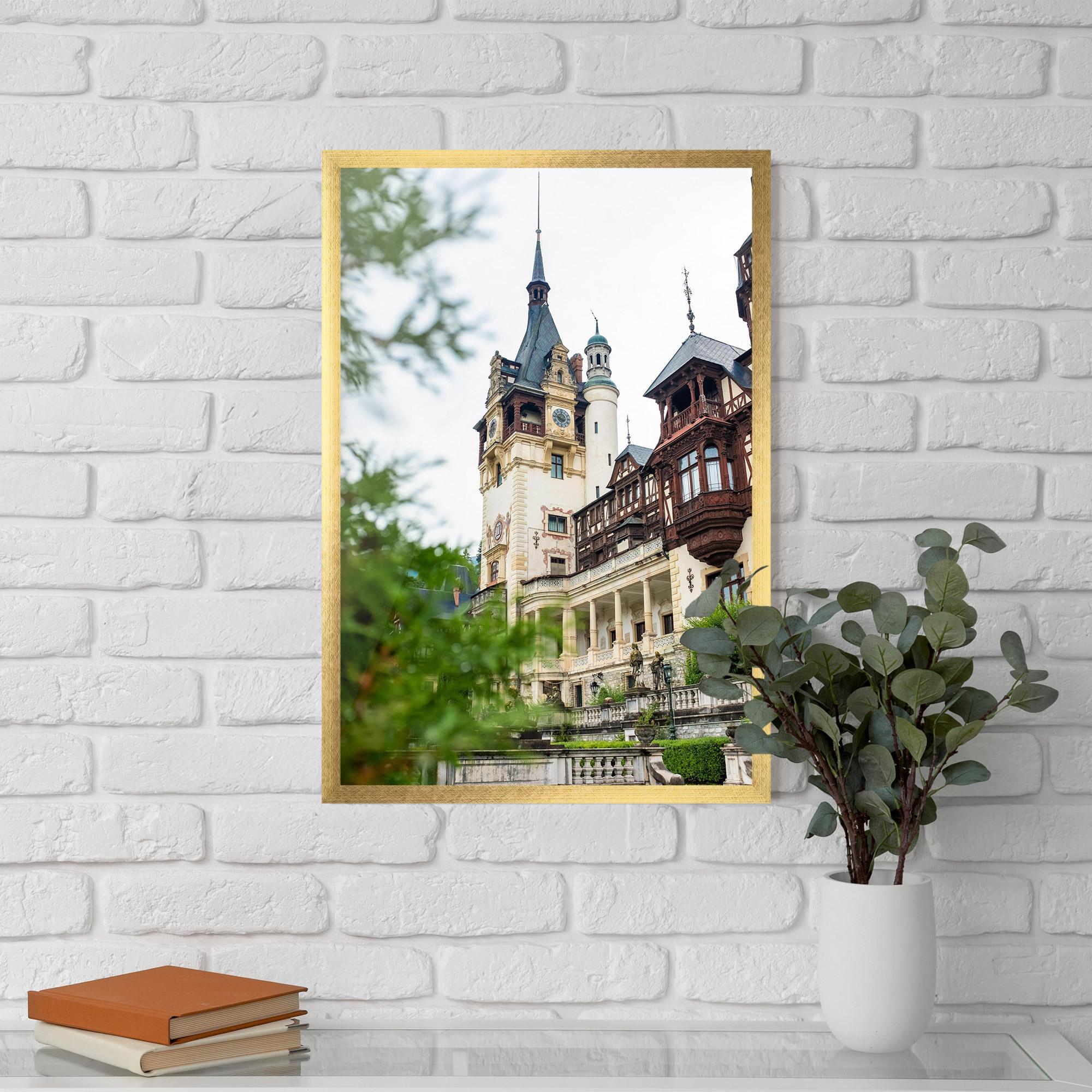 Plakat w Ramie Peles Castle Romania mockup 5