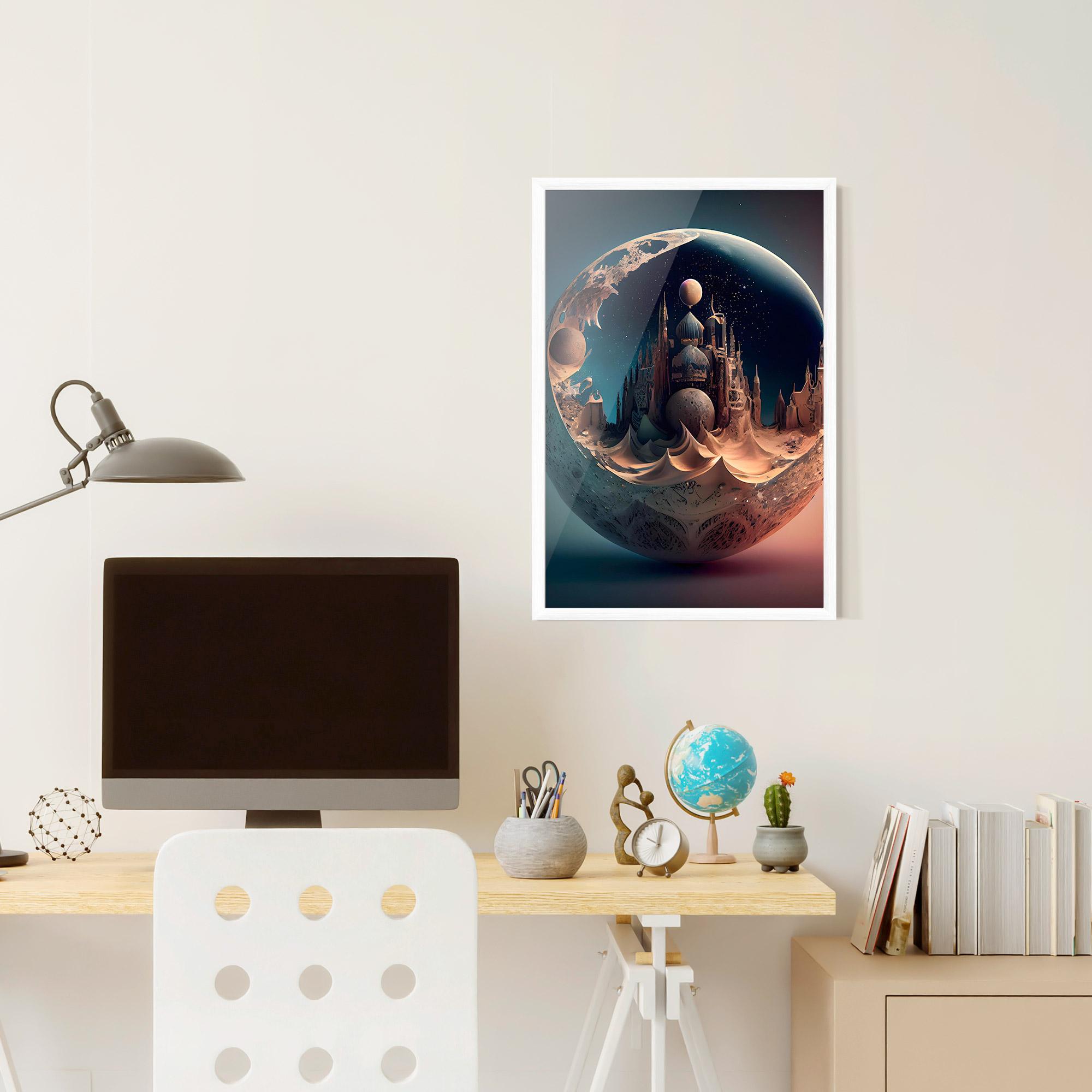 Plakat w Ramie Fantasy Planet Castle mockup 6