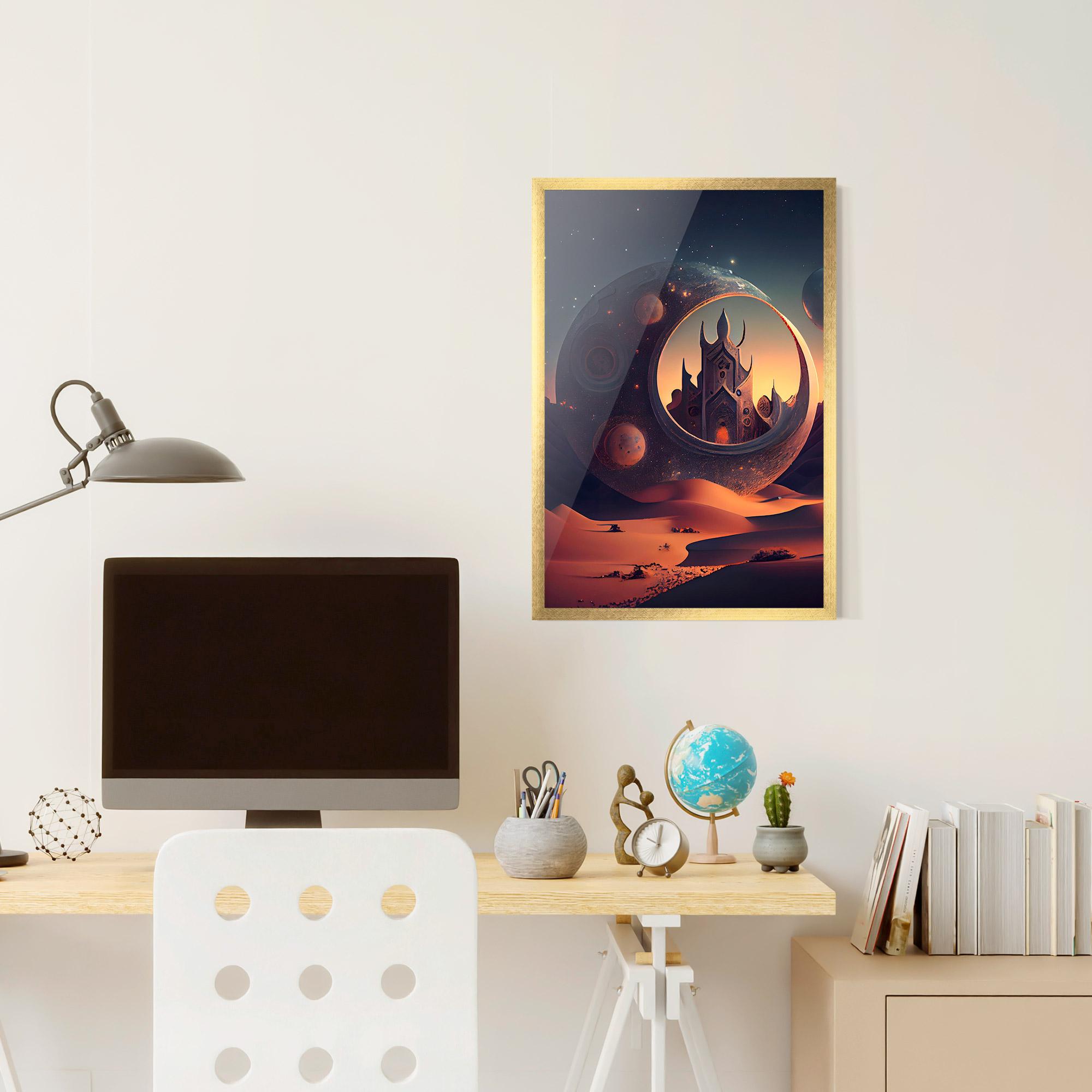 Plakat w Ramie Fantasy Desert Castle mockup 6