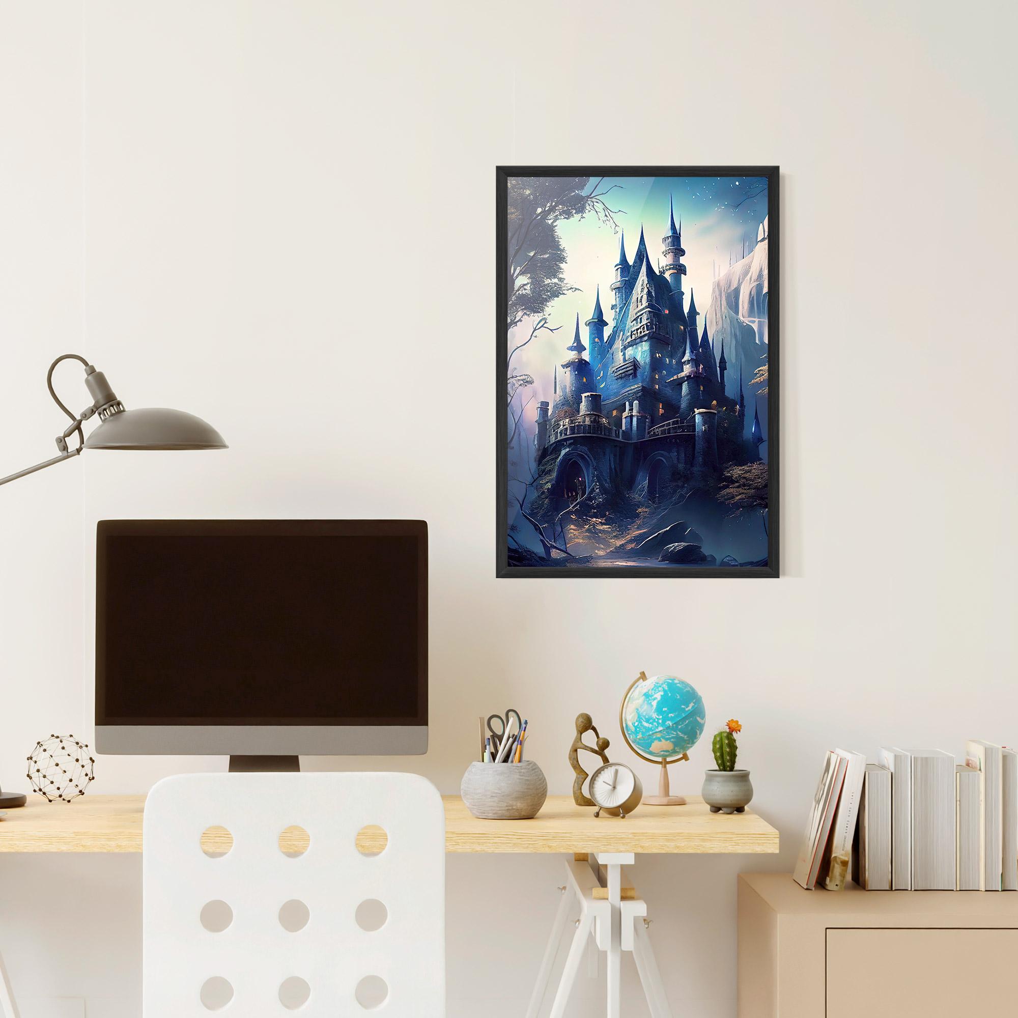 Plakat w Ramie Blue Art Castle mockup 6