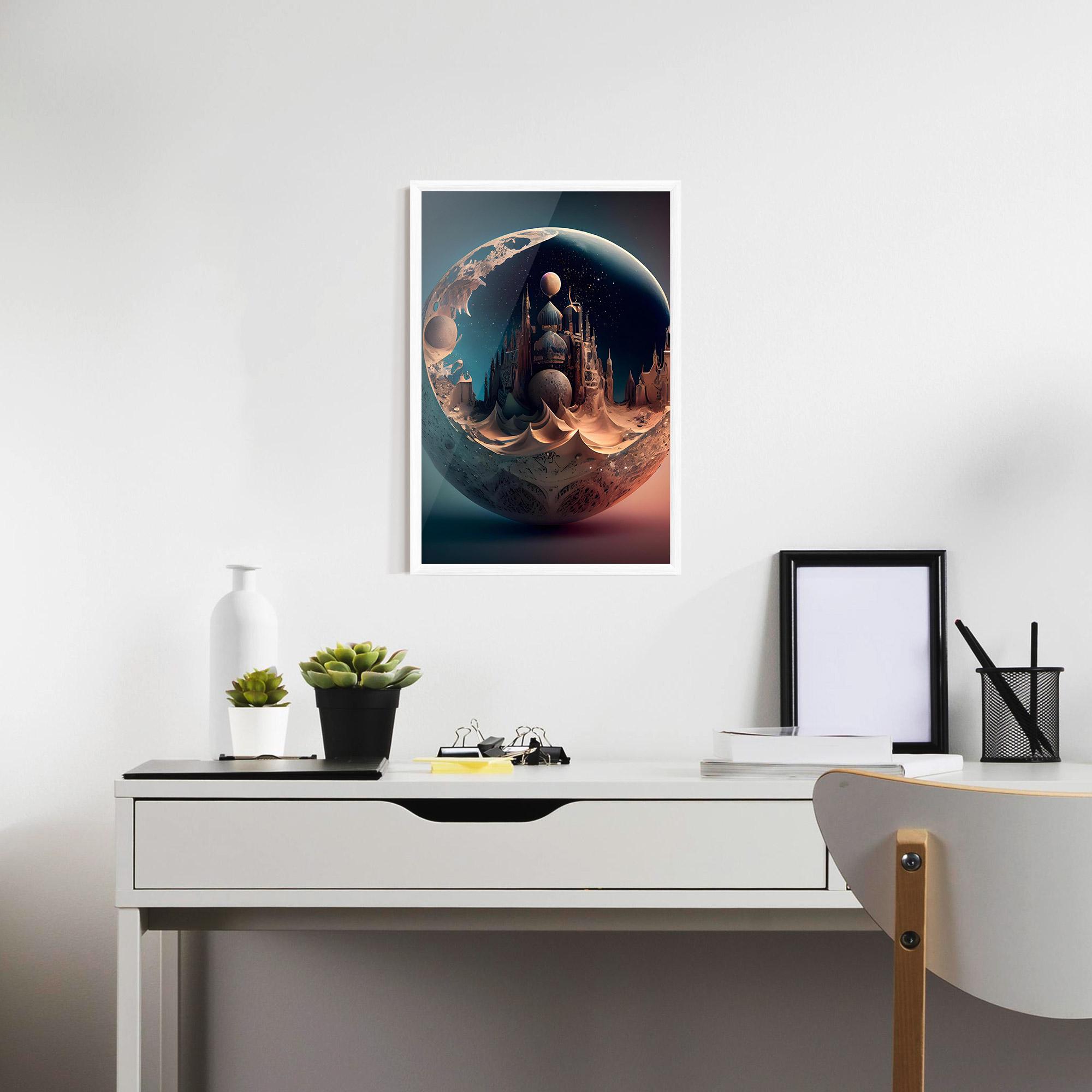 Plakat w Ramie Fantasy Planet Castle mockup 7