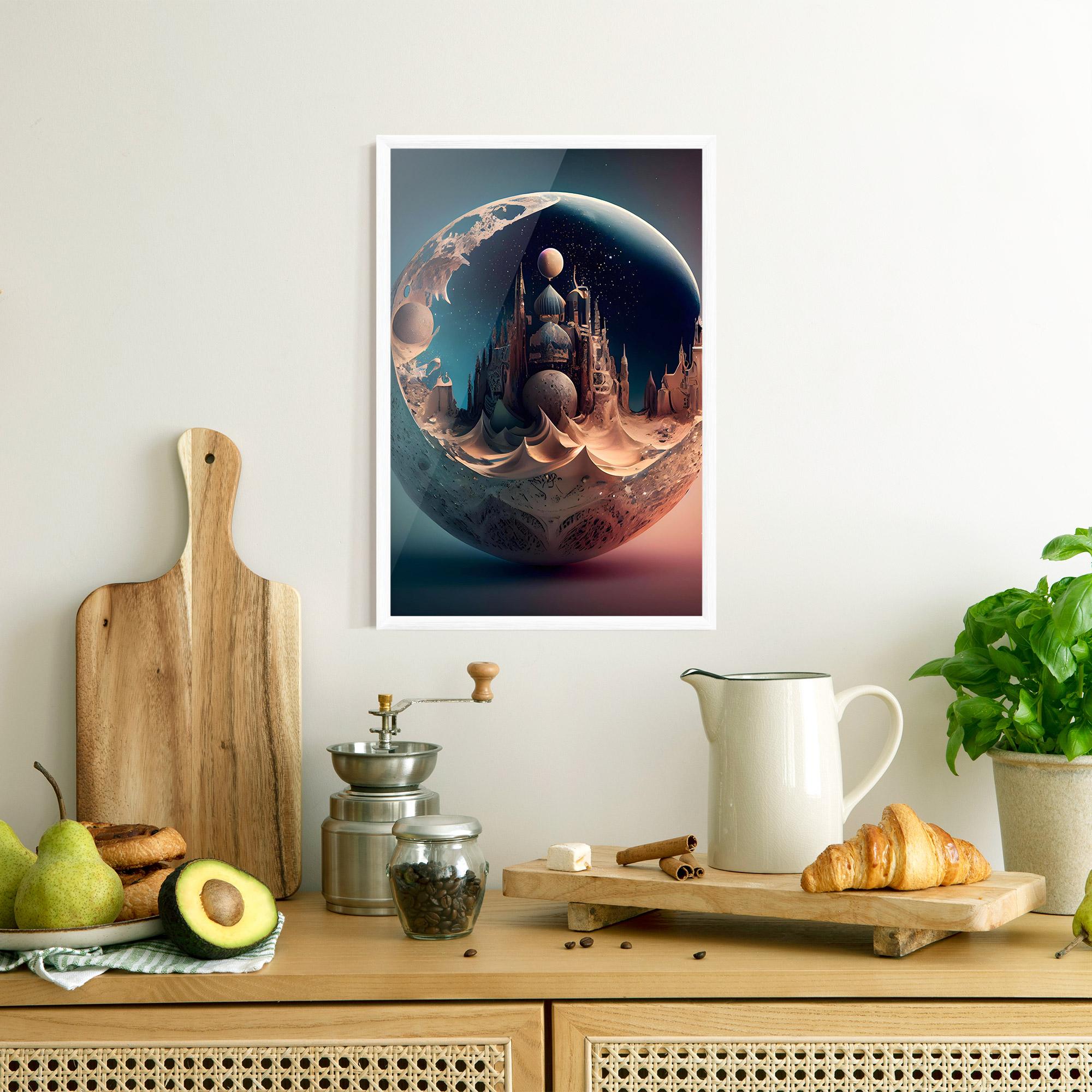 Plakat w Ramie Fantasy Planet Castle mockup 8