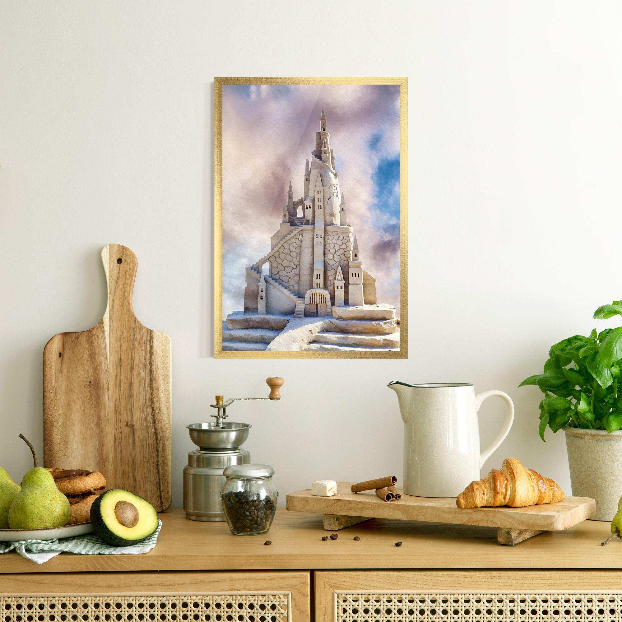 Plakat w Ramie Cream Castle mockup 8
