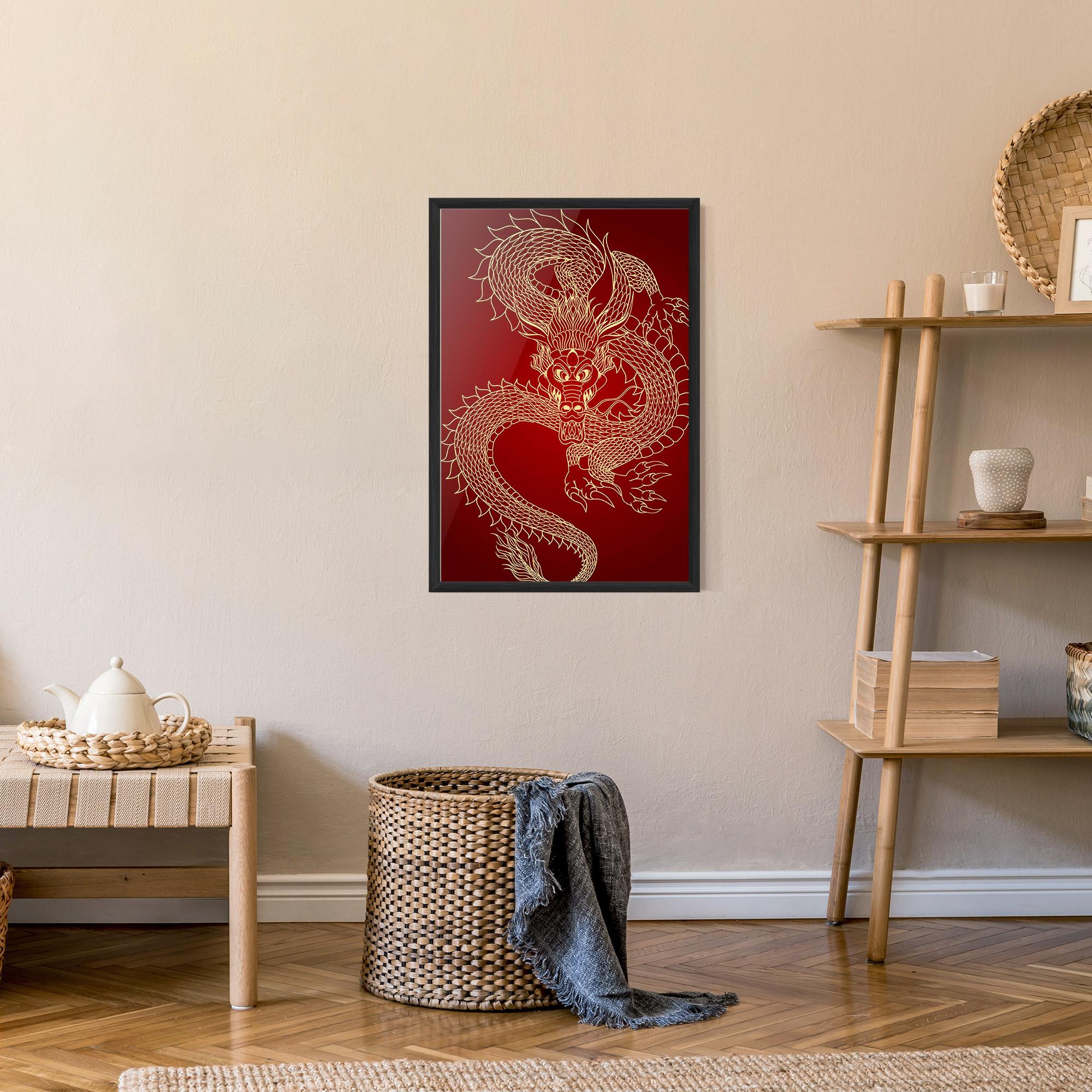 Plakat w Ramie Traditional Dragon mockup 9