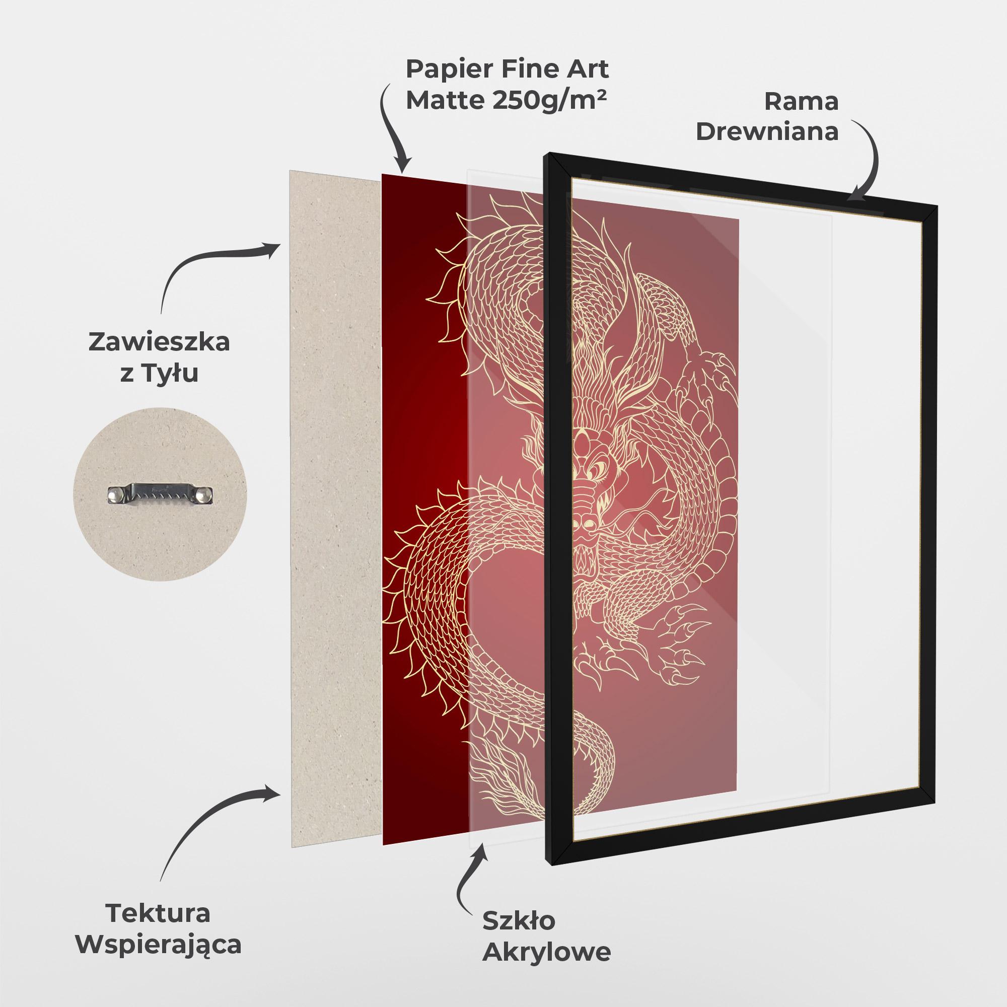 Plakat w Ramie Traditional Dragon mockup 1