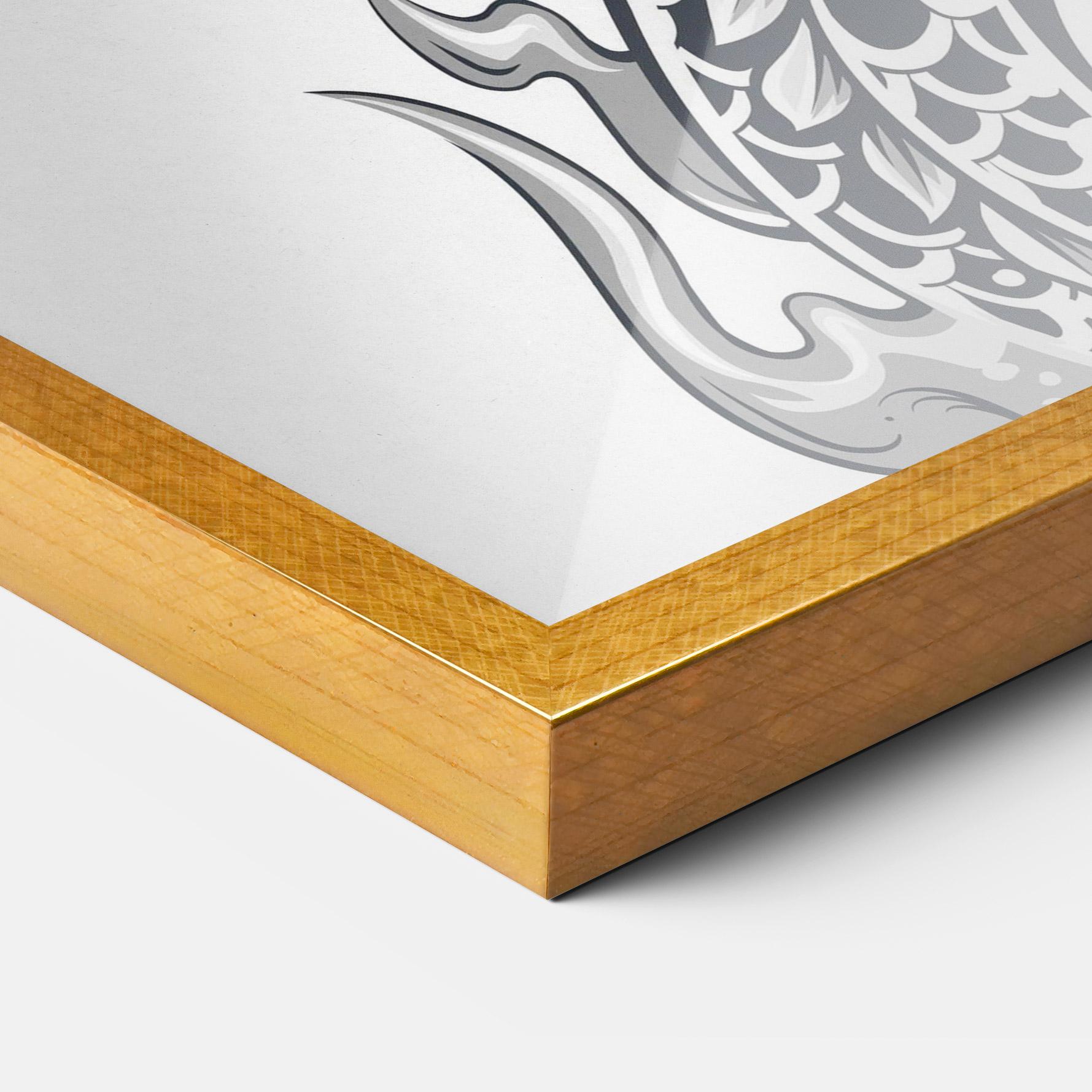 Plakat w Ramie Dragon Line mockup 3