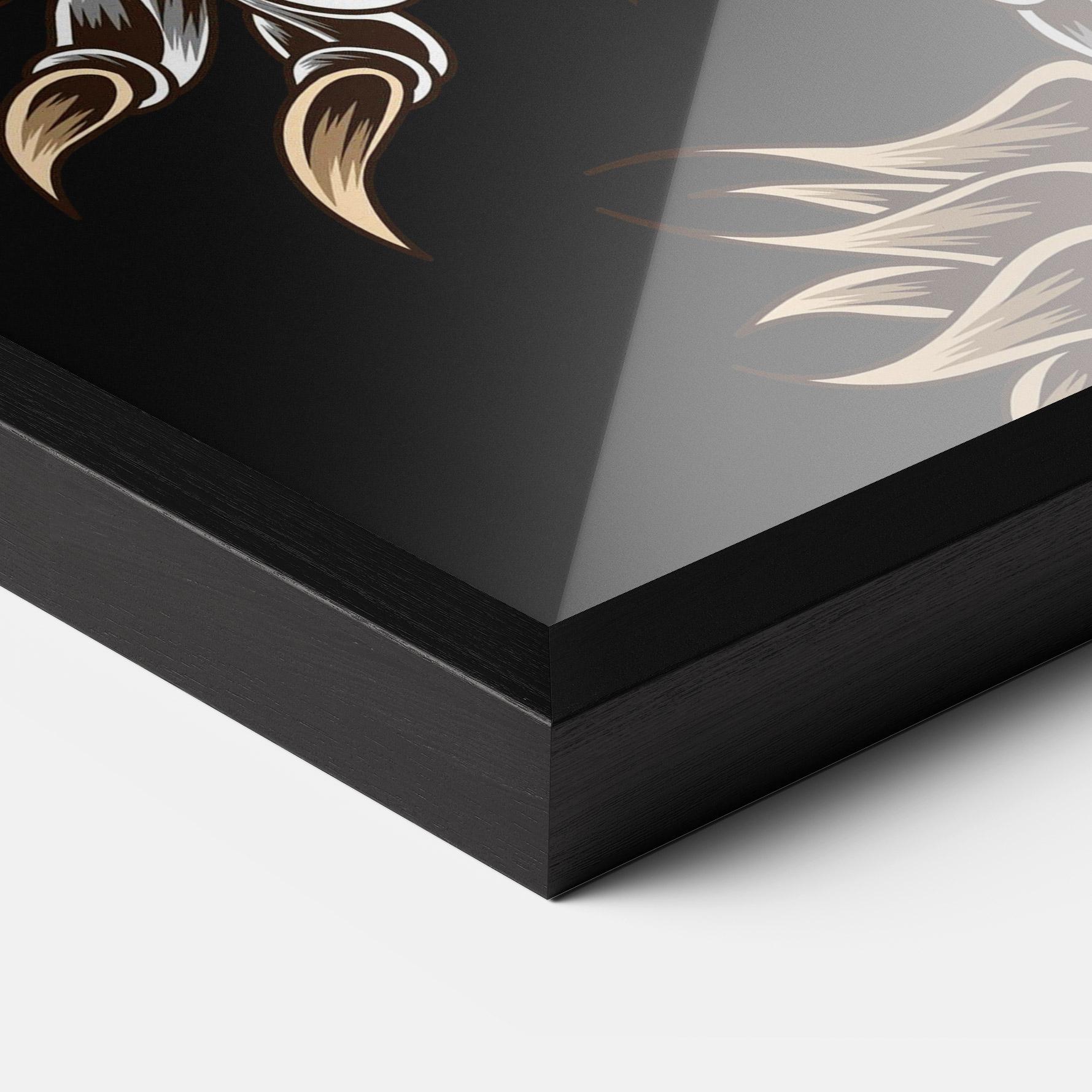 Plakat w Ramie Cream Moon Dragon mockup 3