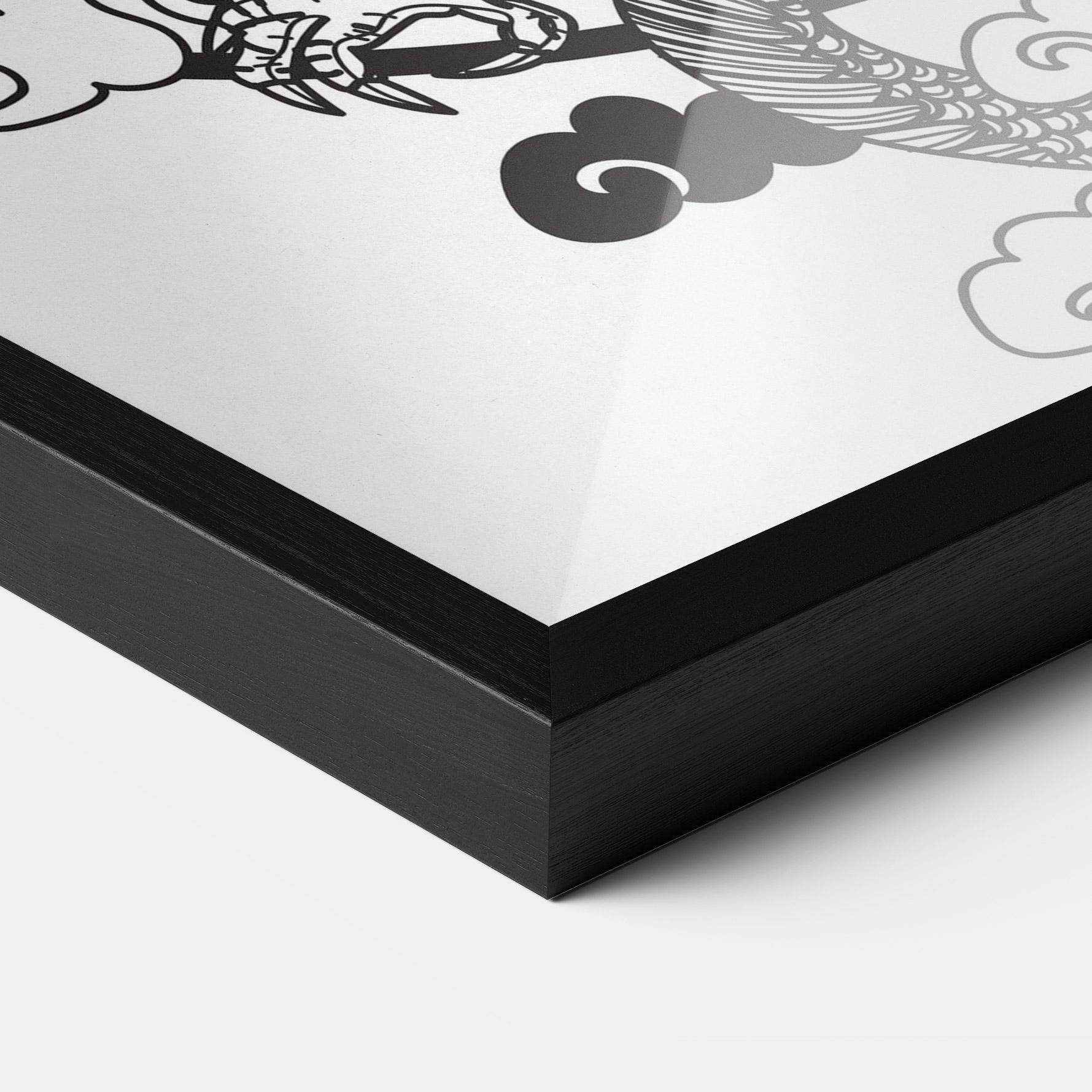 Plakat w Ramie Dragon Circle 01 mockup 3