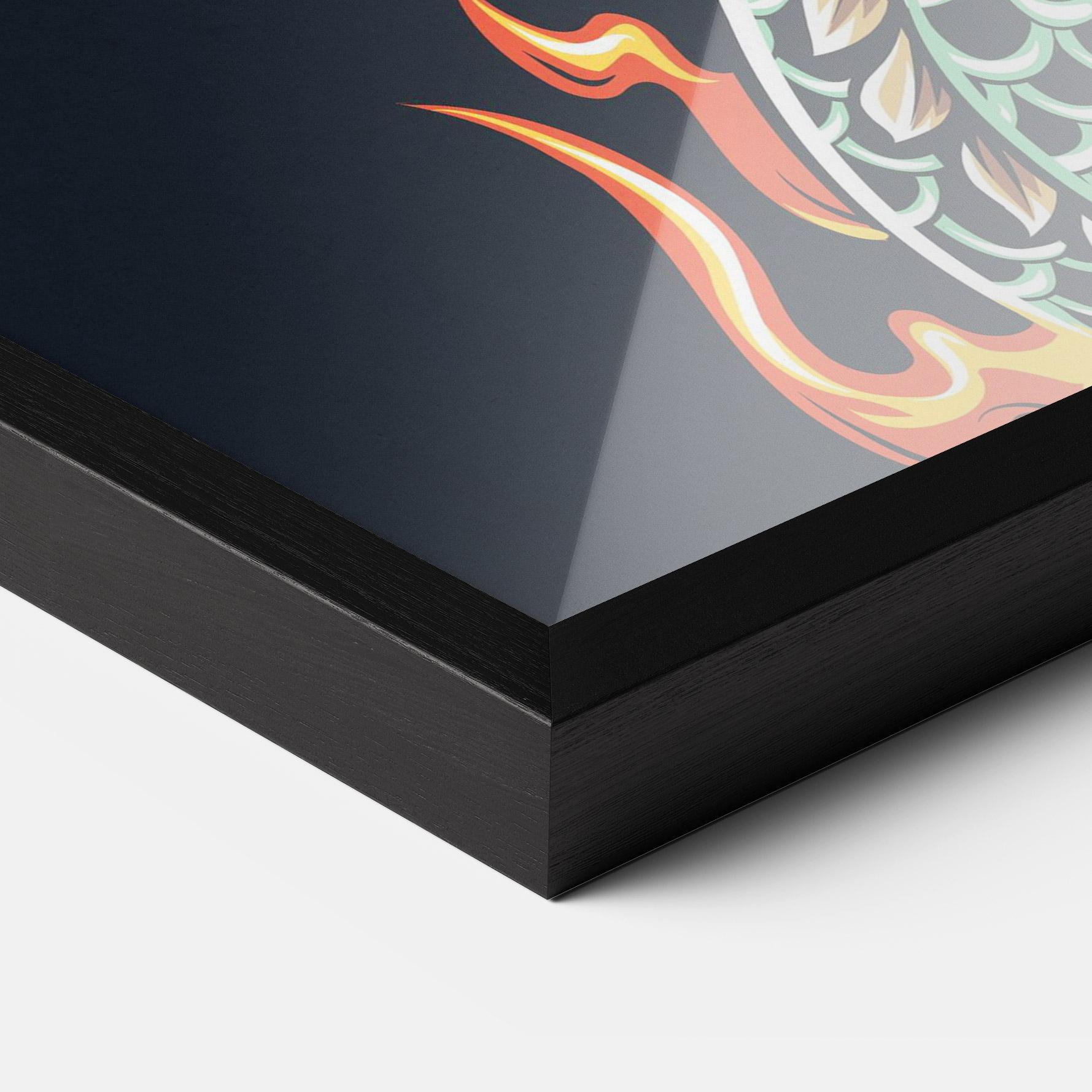 Plakat w Ramie Dragon Green mockup 3