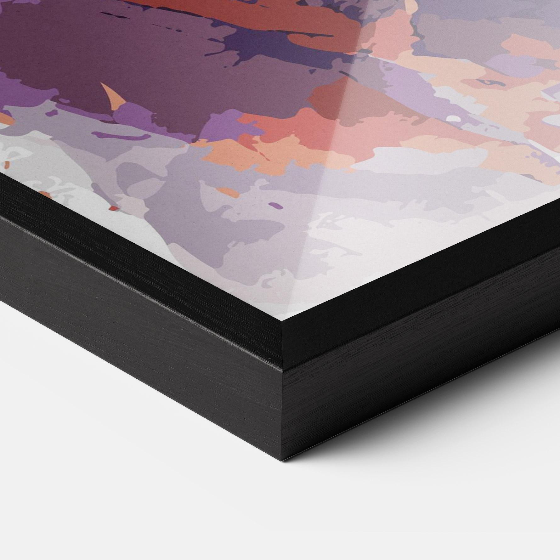 Plakat w Ramie Orange Purple Dragon mockup 3