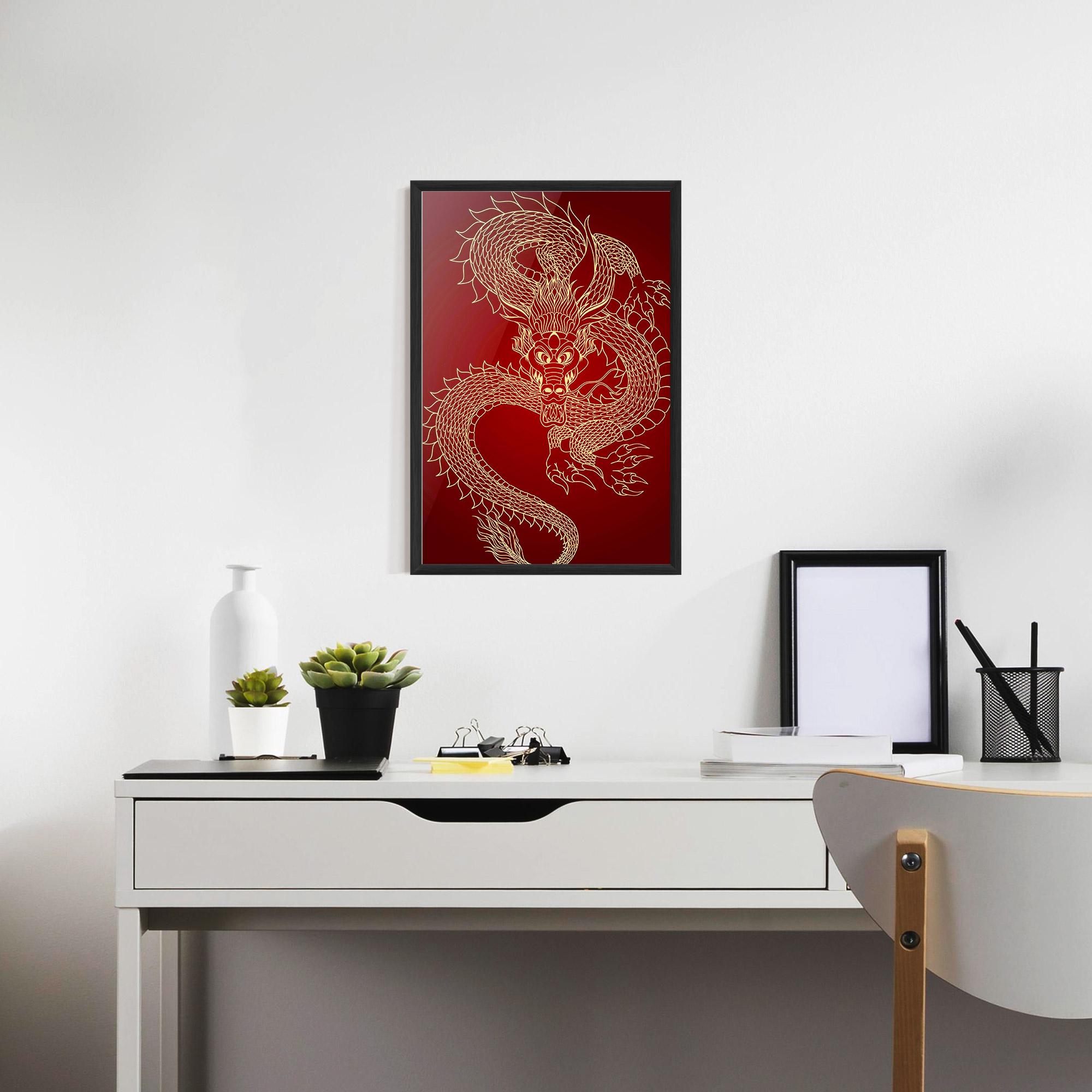 Plakat w Ramie Traditional Dragon mockup 7