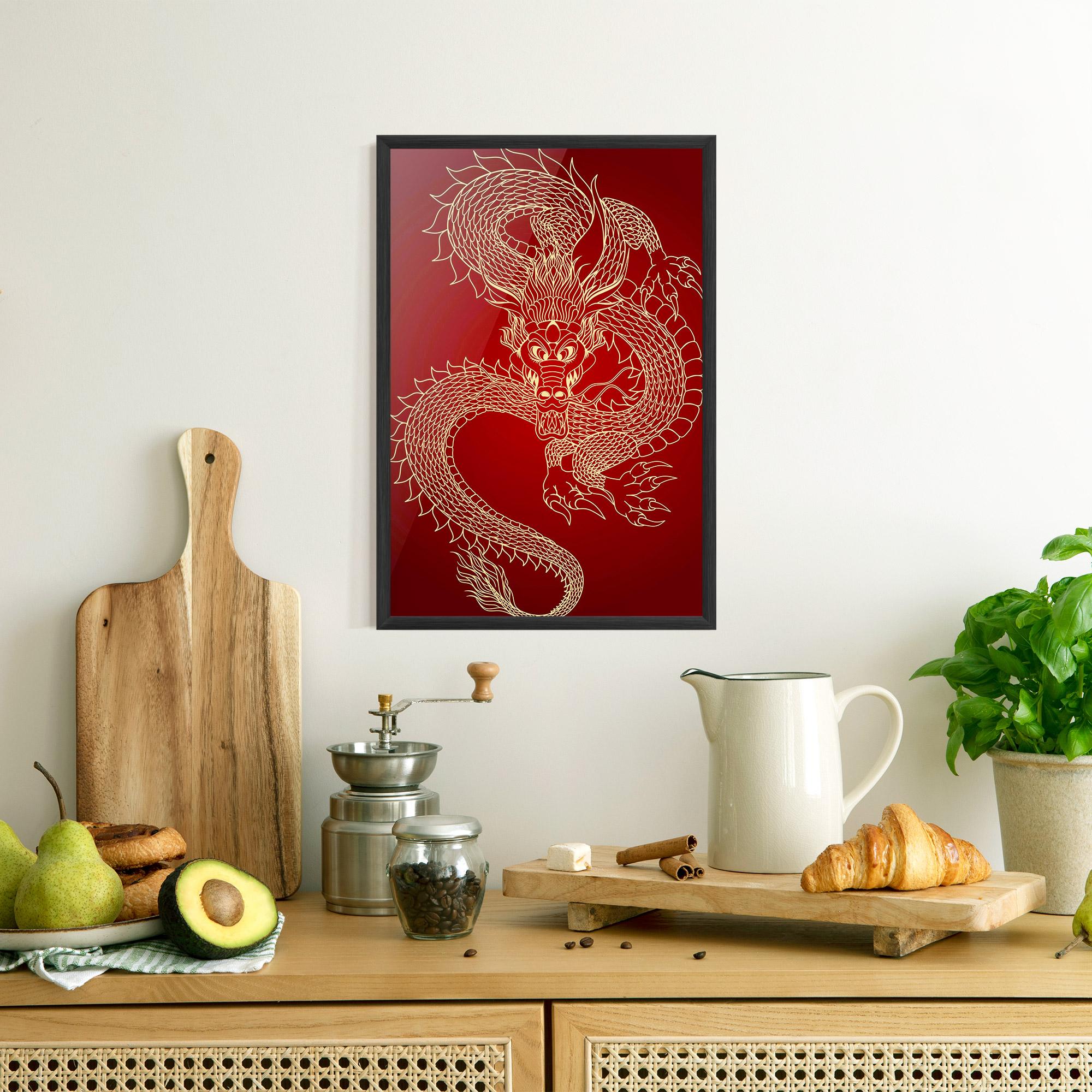 Plakat w Ramie Traditional Dragon mockup 8