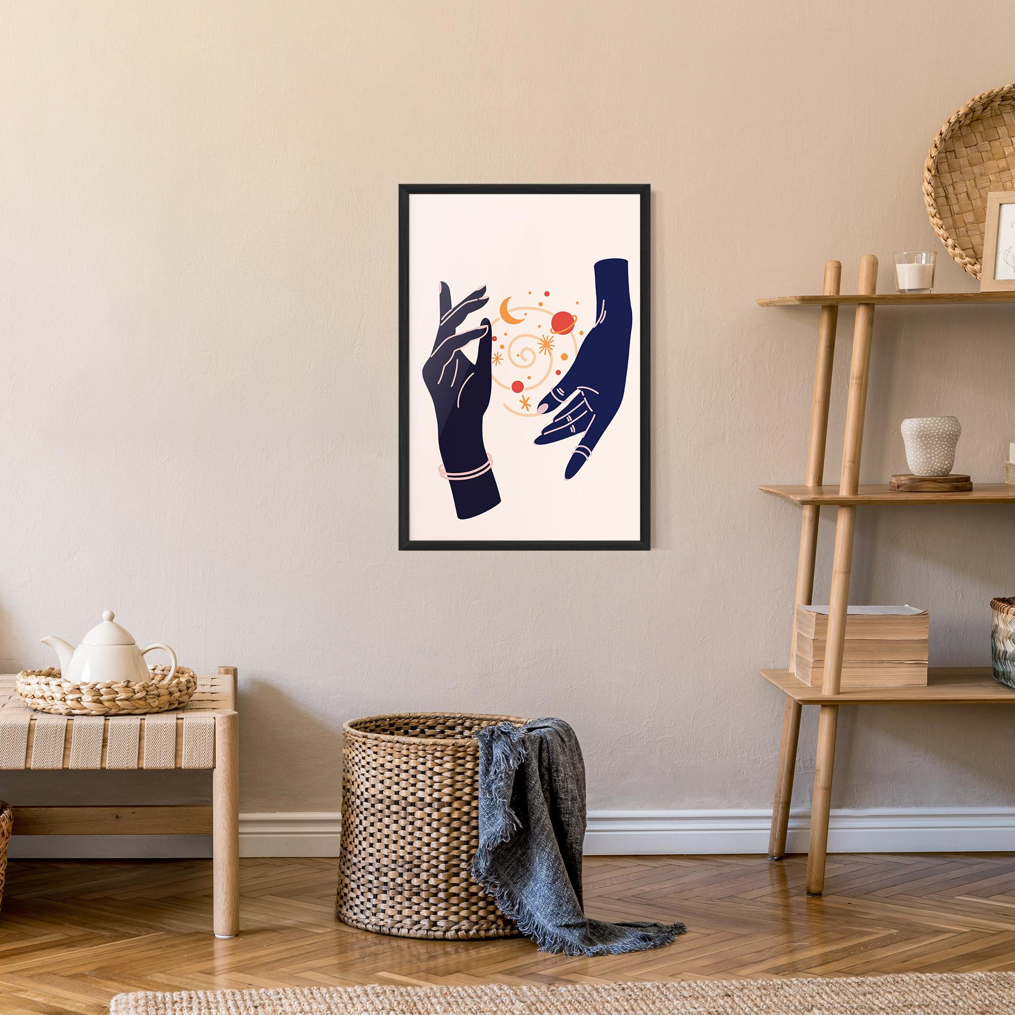 Plakat w Ramie Magic Purple Hands mockup 9