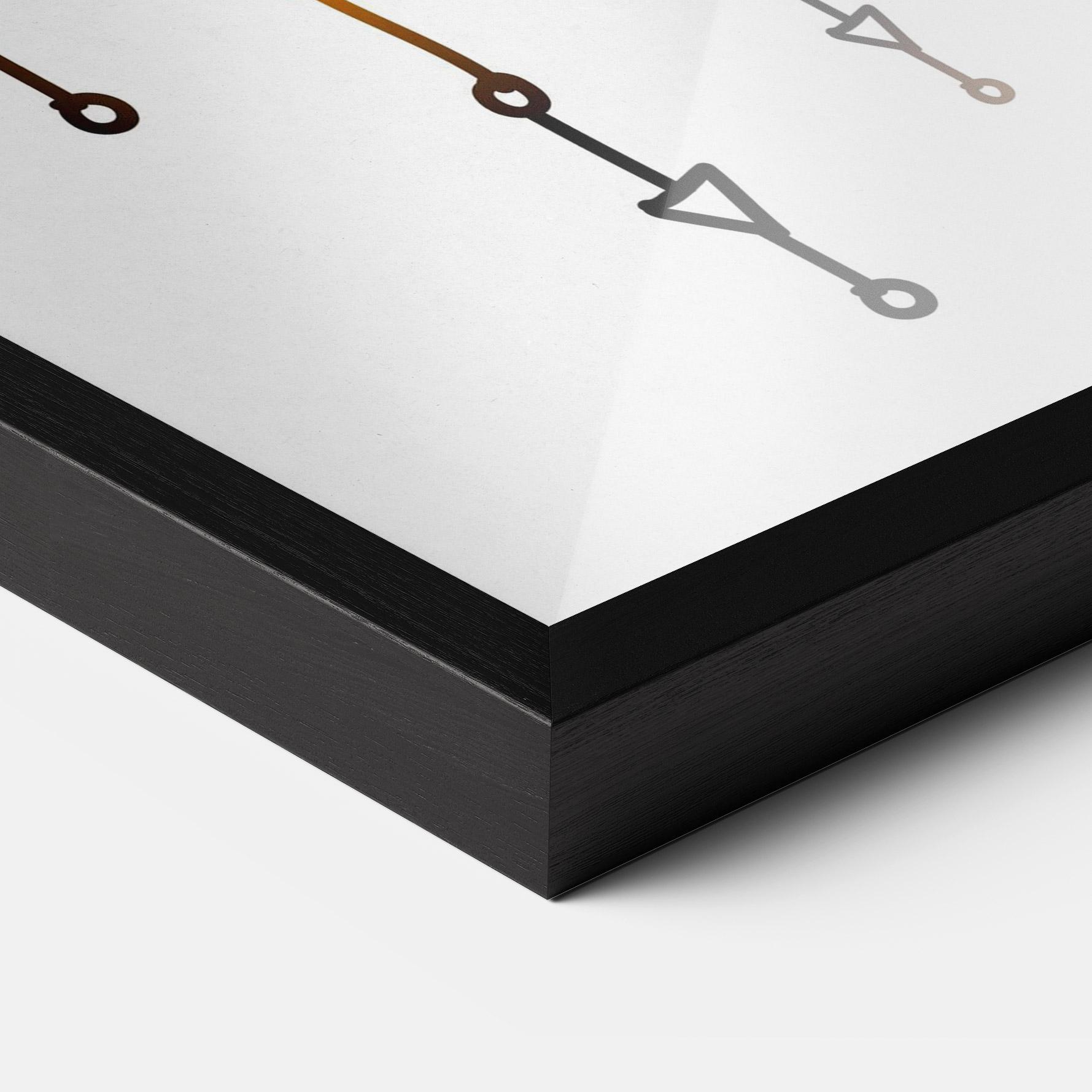 Plakat w Ramie Gold Sun Face mockup 3