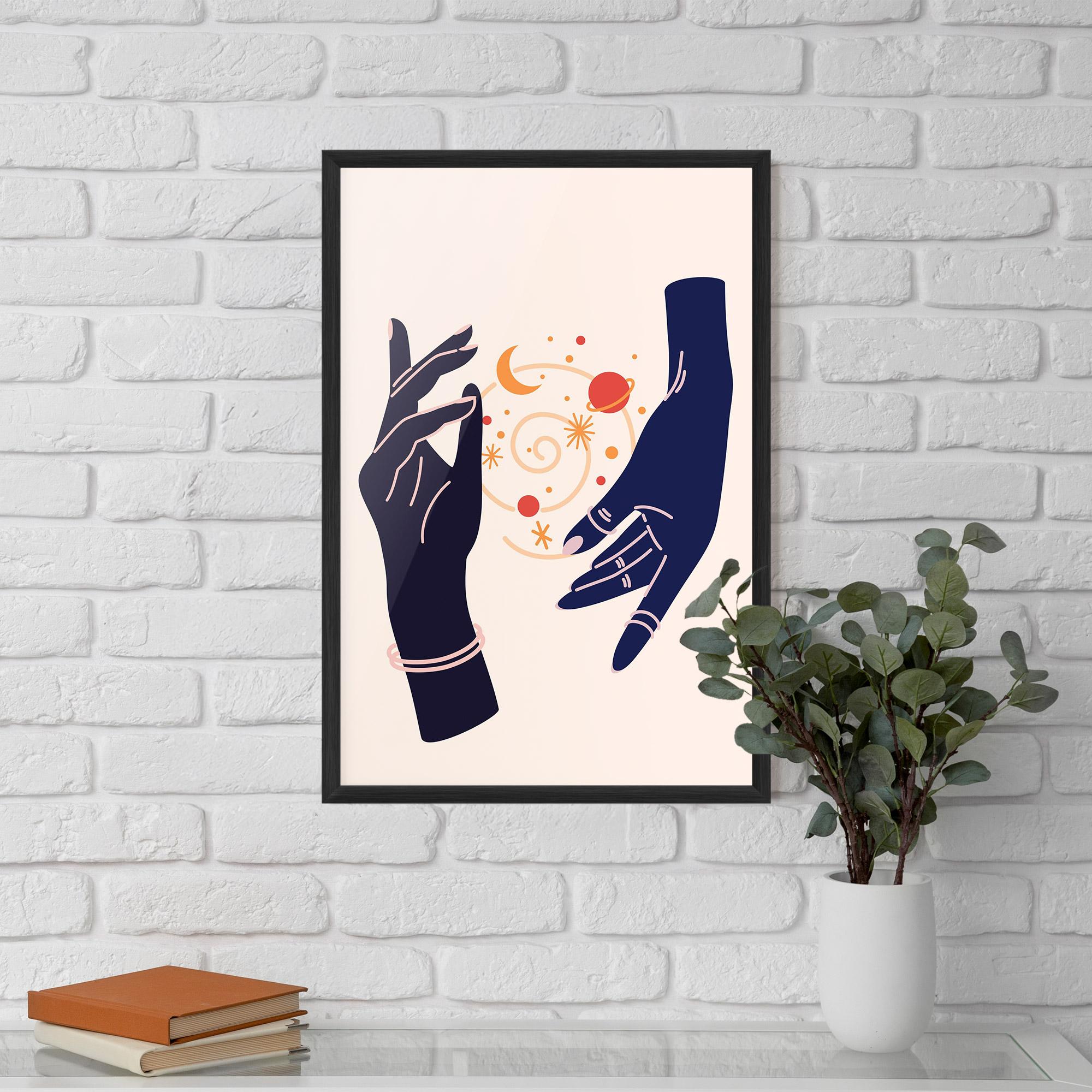 Plakat w Ramie Magic Purple Hands mockup 5