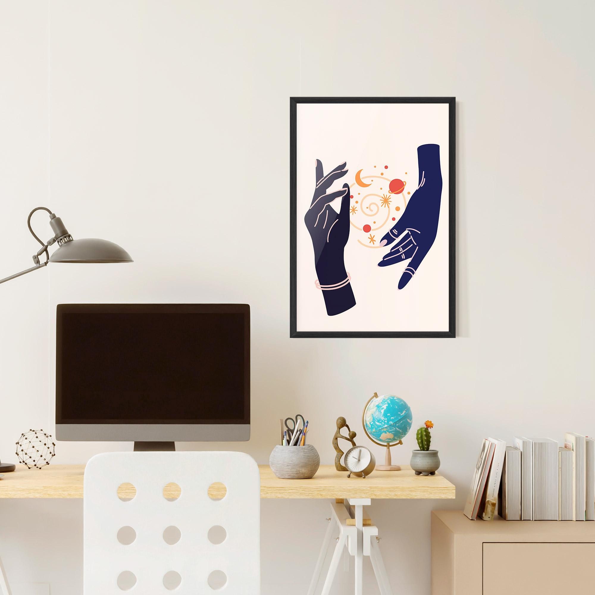 Plakat w Ramie Magic Purple Hands mockup 6