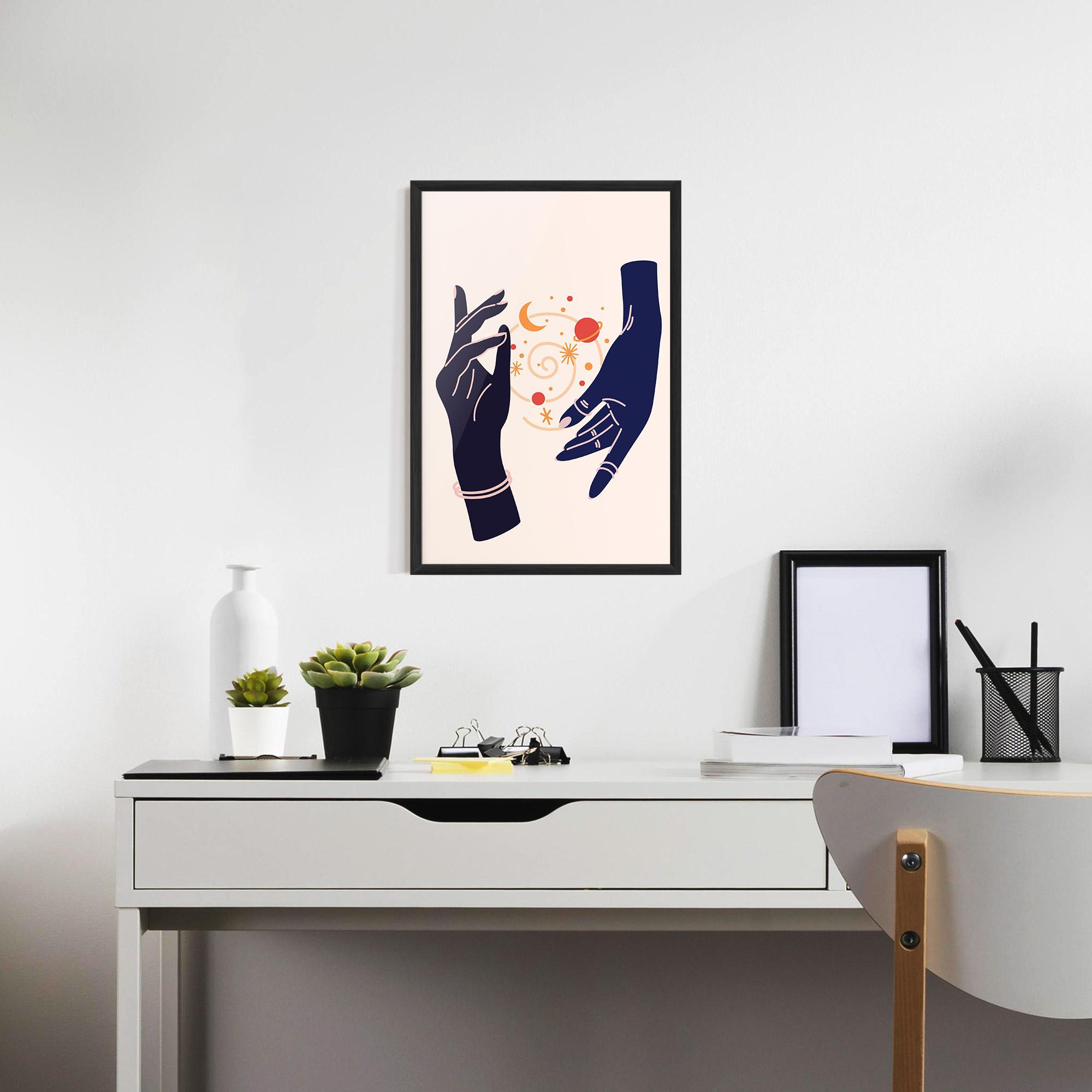 Plakat w Ramie Magic Purple Hands mockup 7