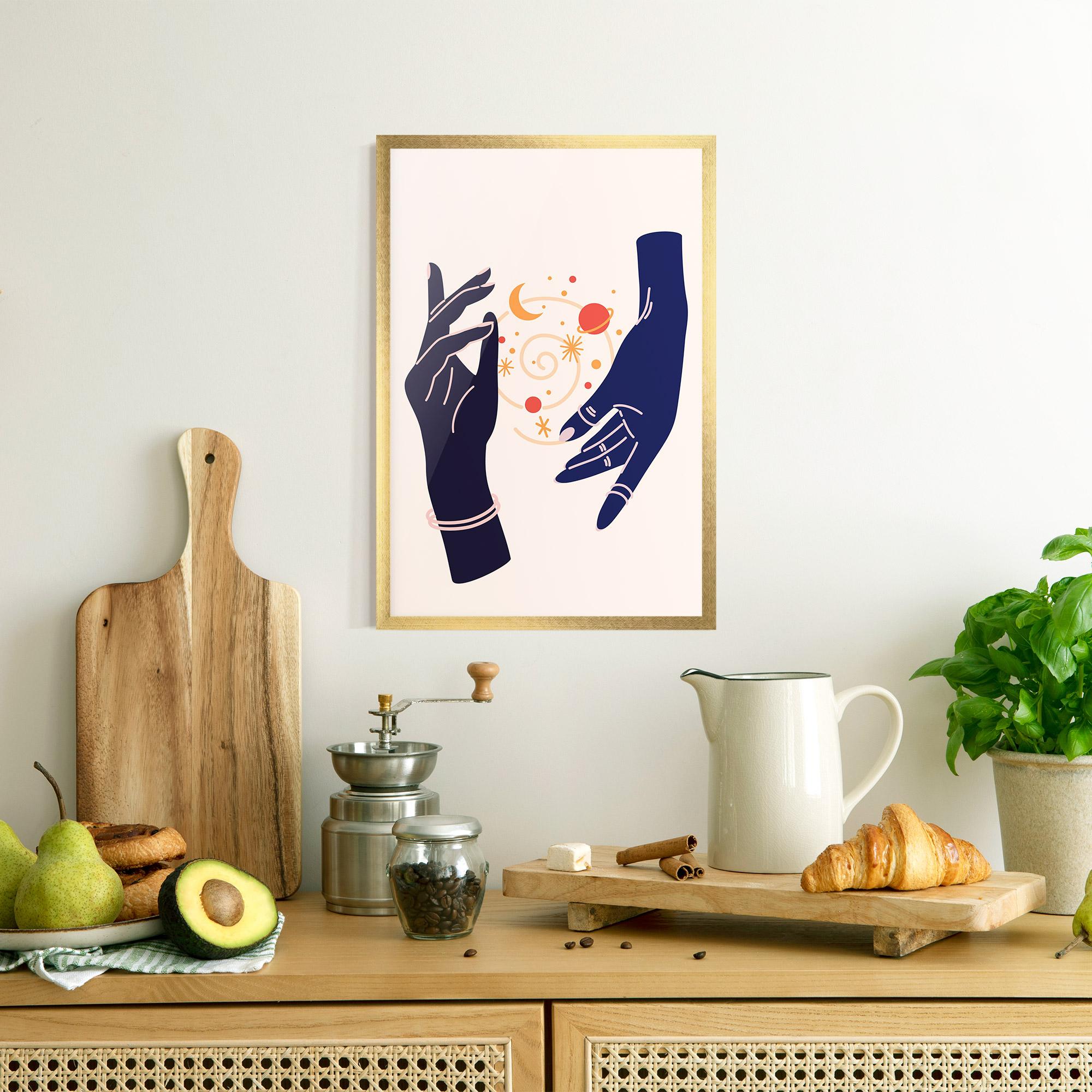 Plakat w Ramie Magic Purple Hands mockup 8