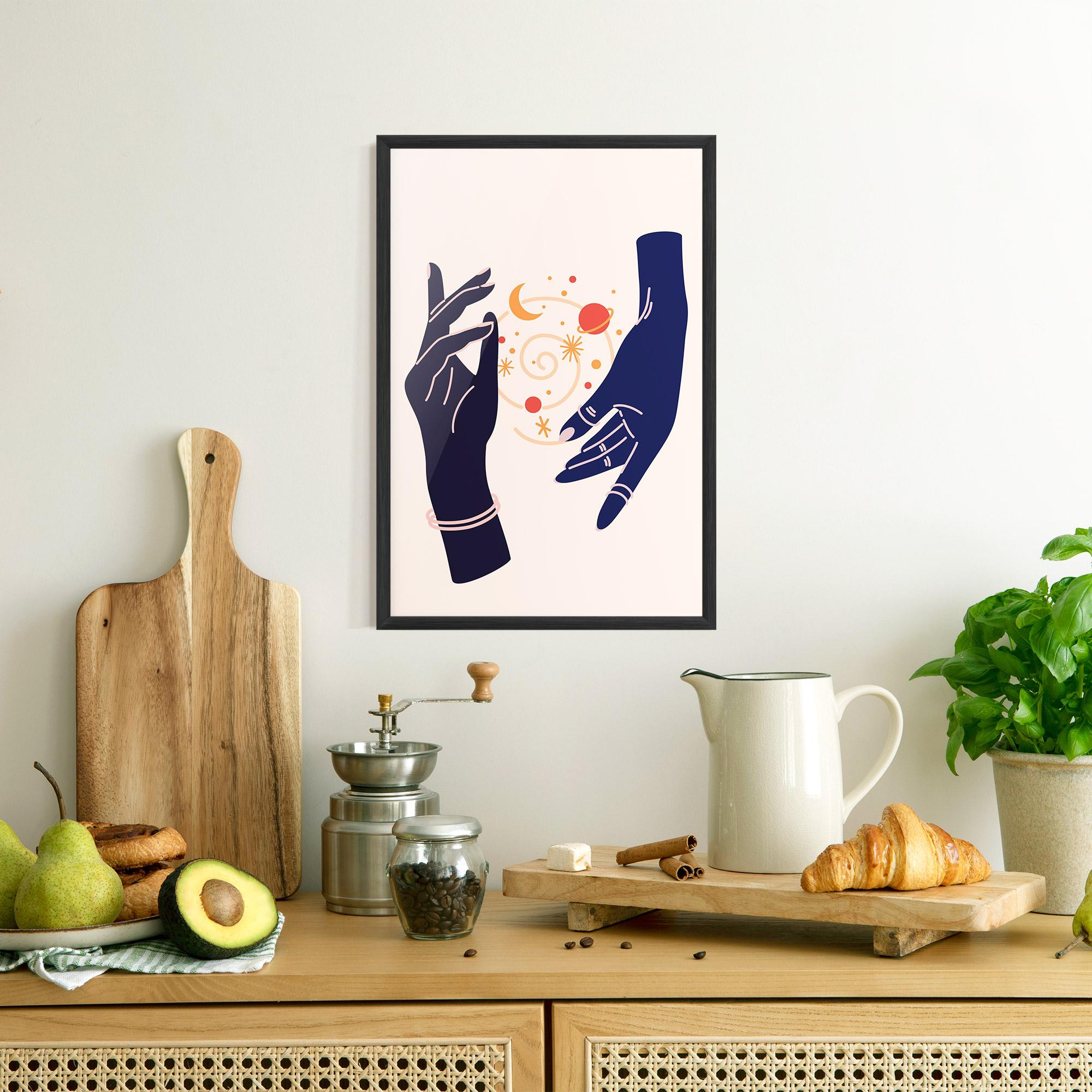 Plakat w Ramie Magic Purple Hands mockup 8