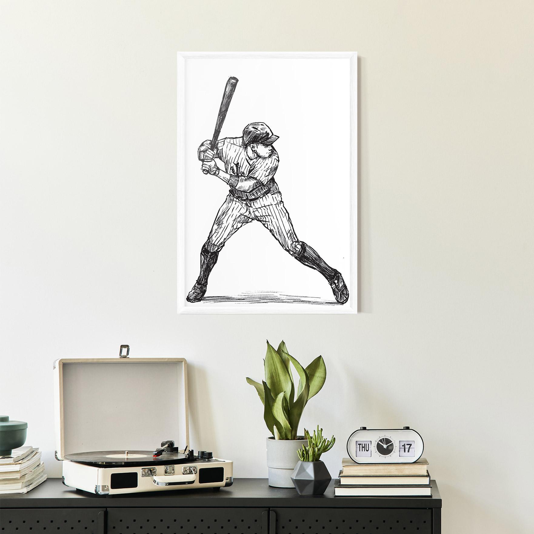 Plakat w Ramie Baseball Play mockup 2