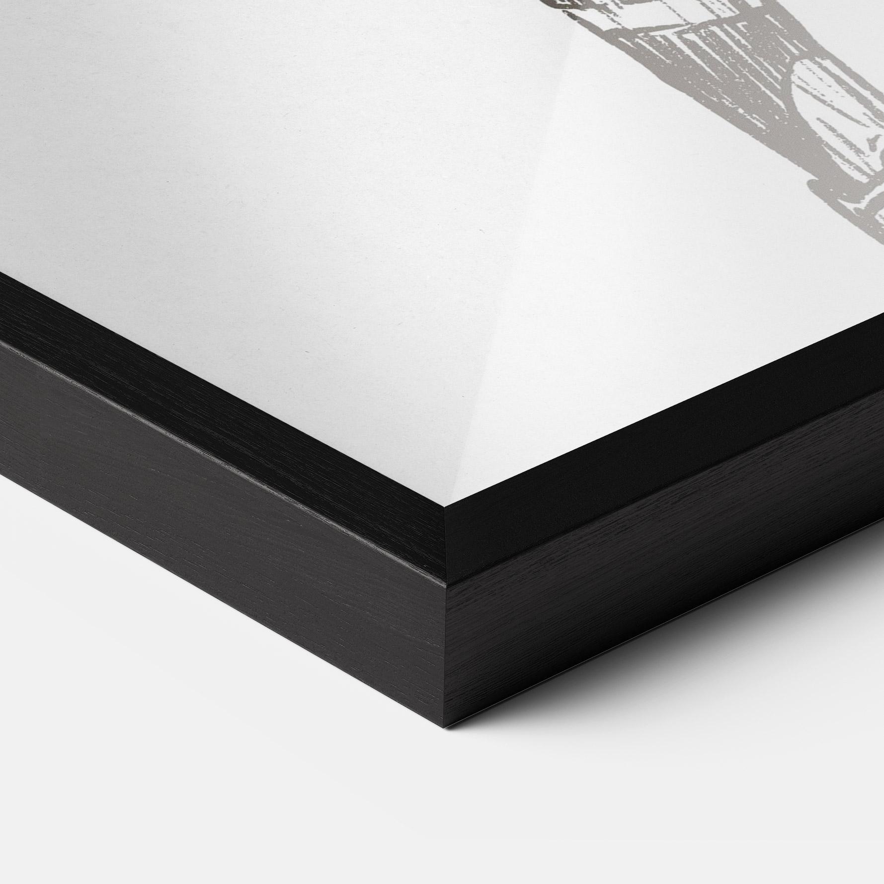 Plakat w Ramie Baseball Player Line mockup 3