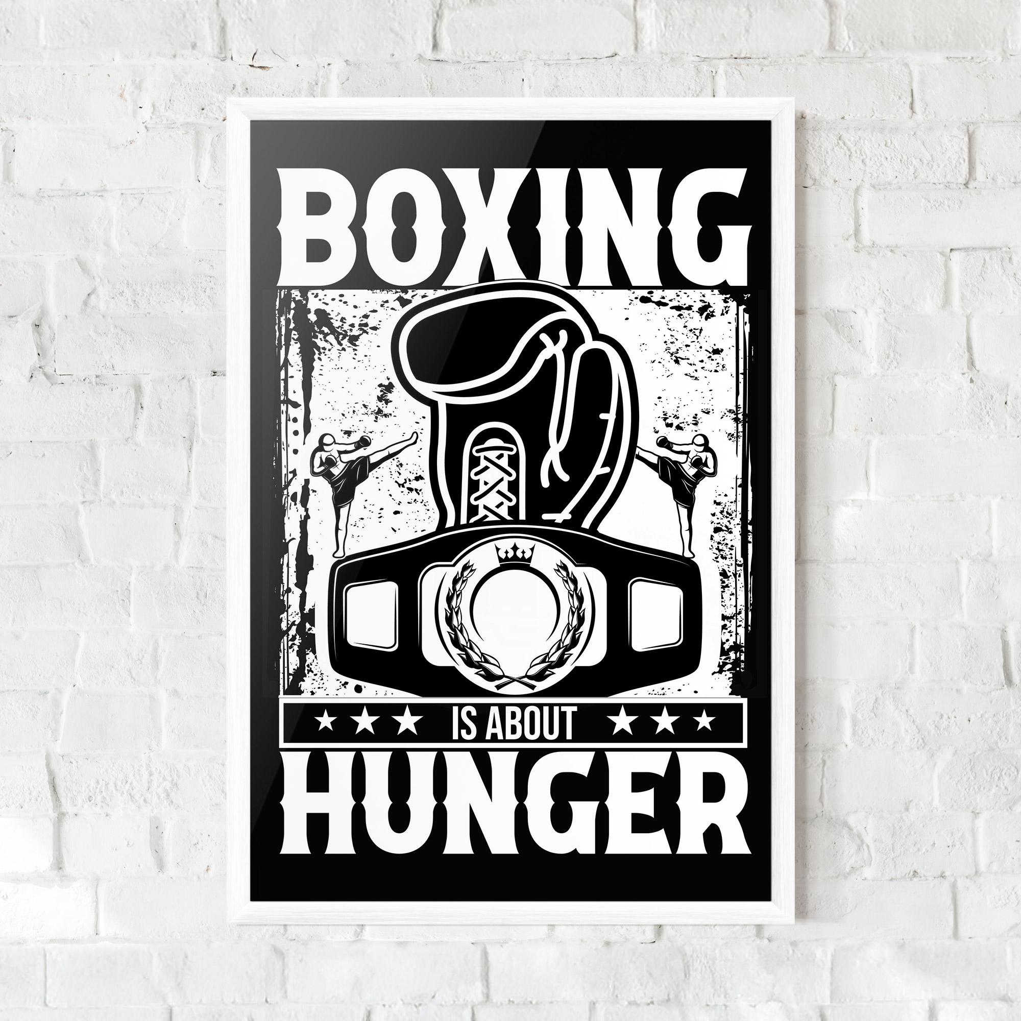 Plakat w Ramie Boxing Hunger mockup 0