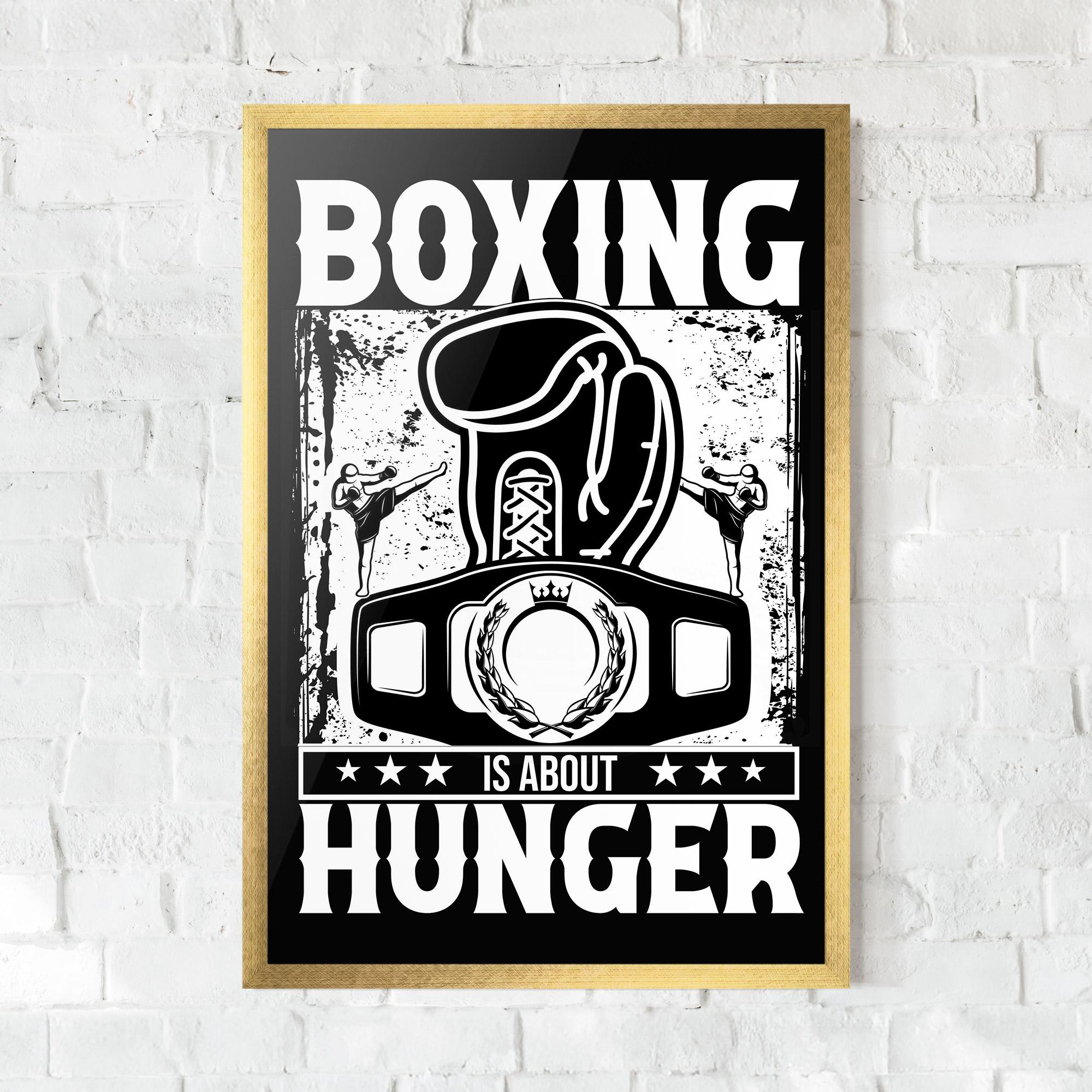 Plakat w Ramie Boxing Hunger mockup 0
