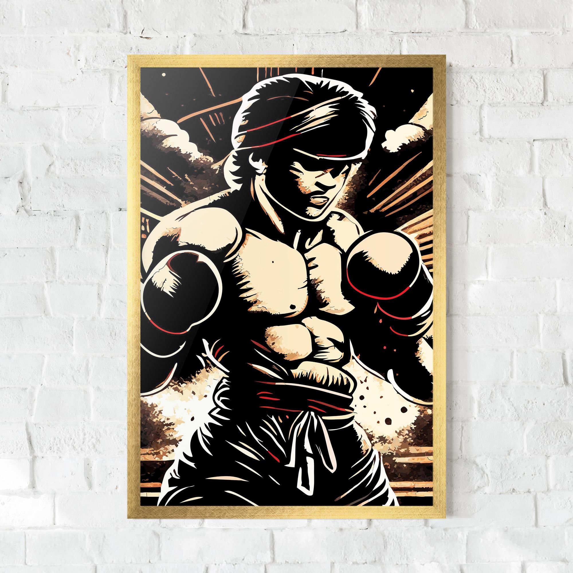 Plakat w Ramie Boxing Video Game mockup 0