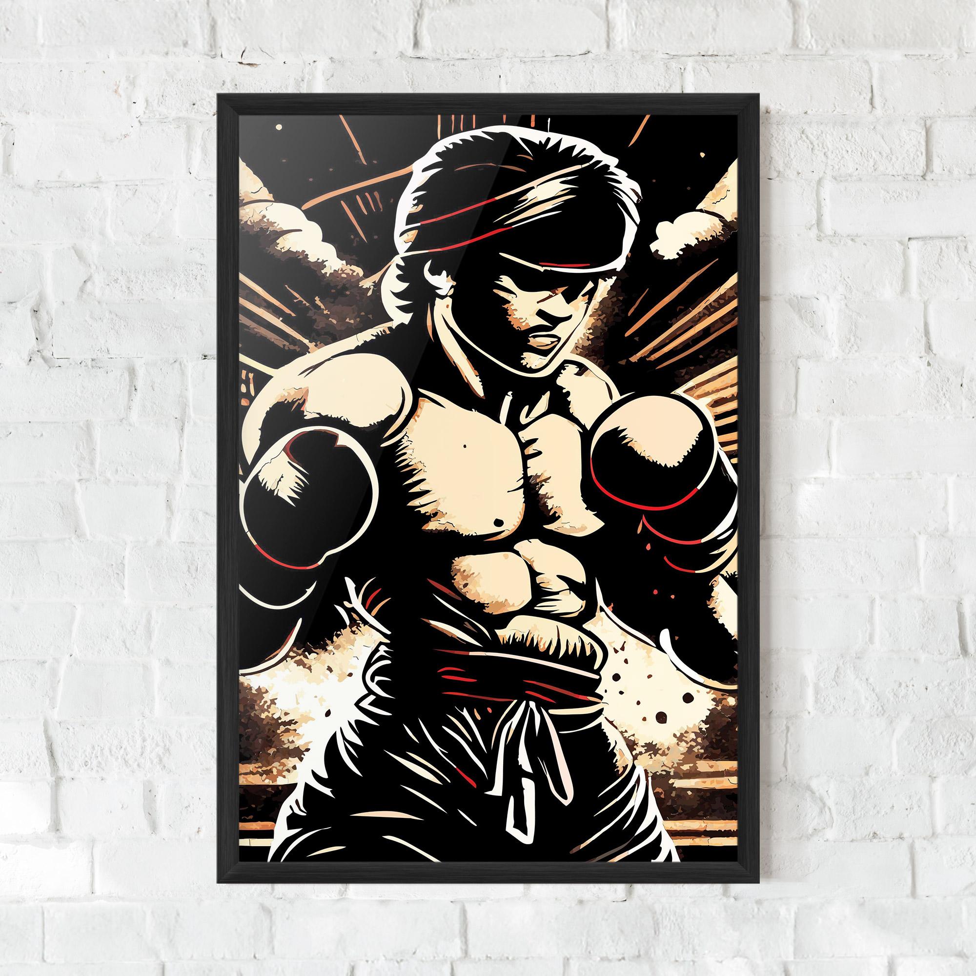 Plakat w Ramie Boxing Video Game mockup 0
