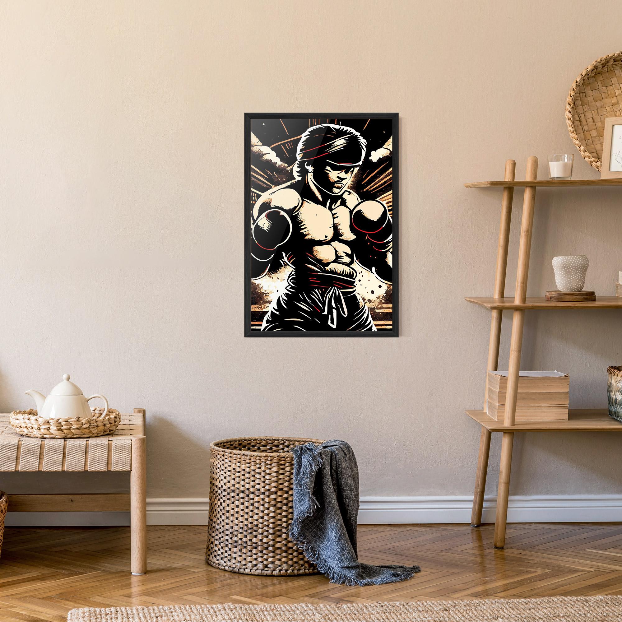 Plakat w Ramie Boxing Video Game mockup 9