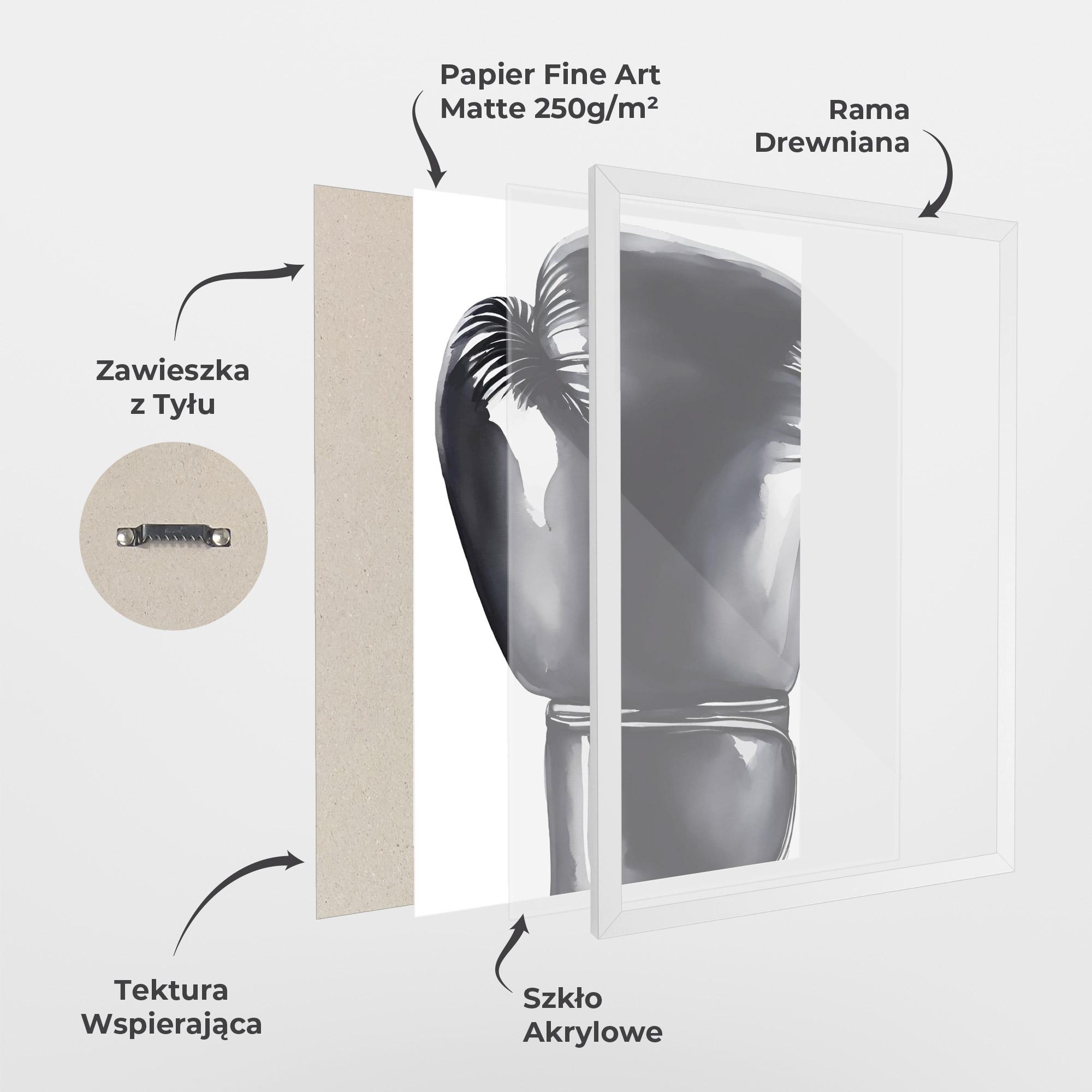 Plakat w Ramie Black Box Glove mockup 1