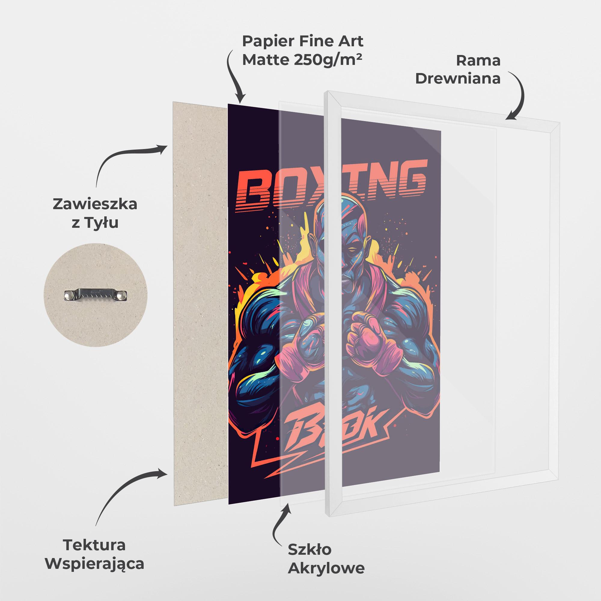 Plakat w Ramie Boxing Blok mockup 1
