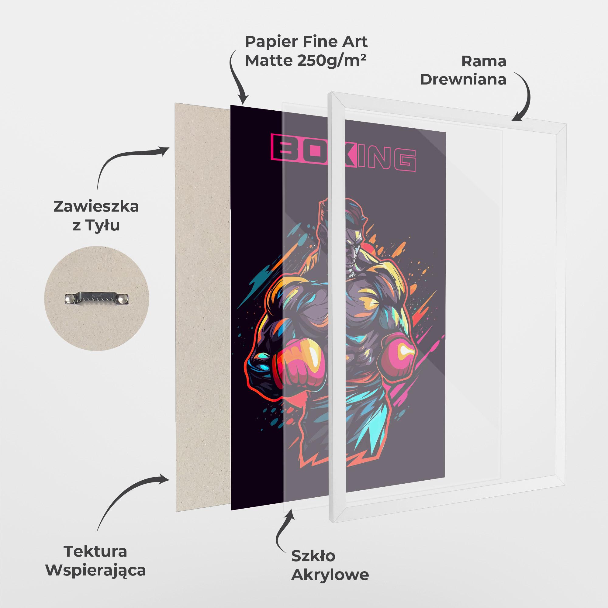 Plakat w Ramie Yellow Light Box mockup 1