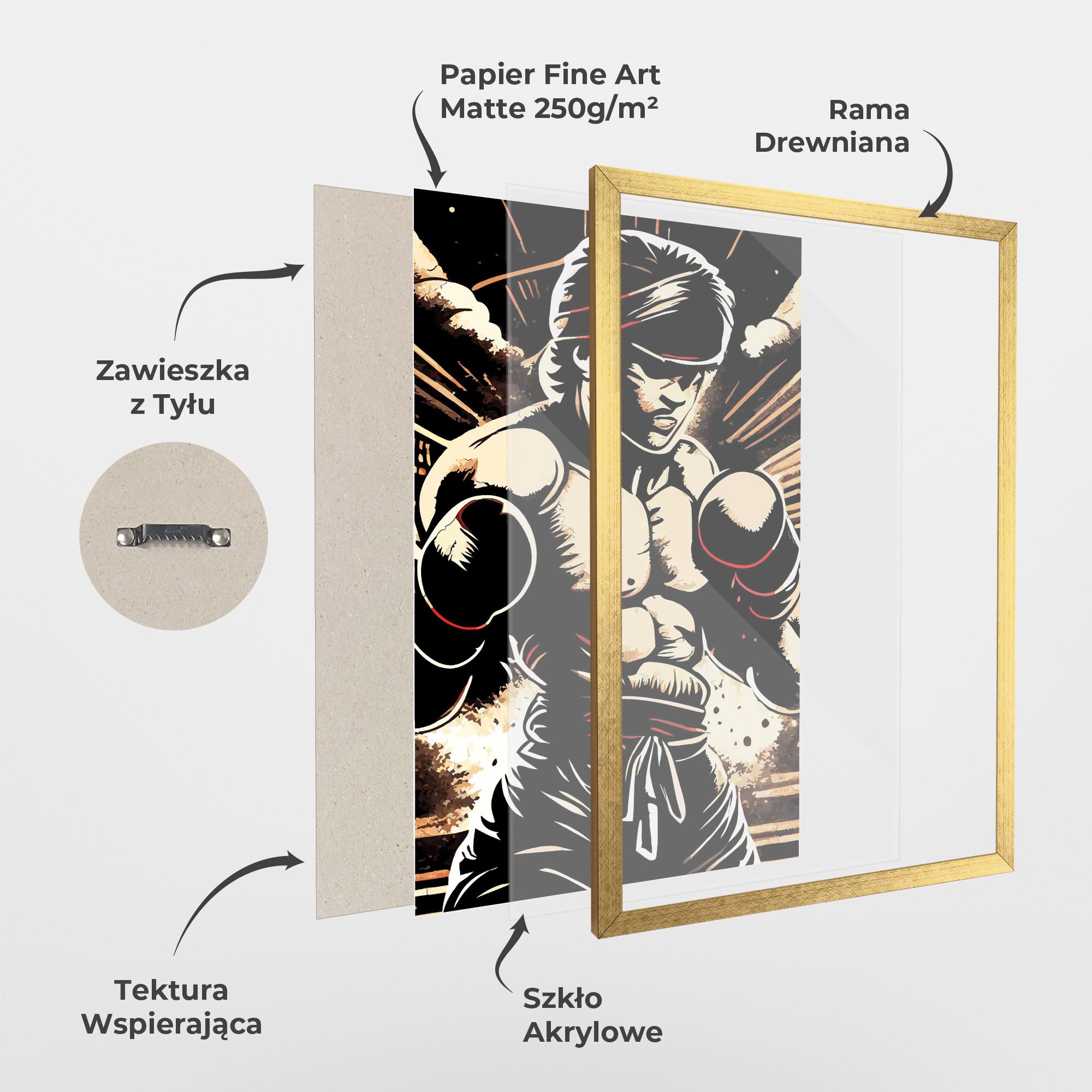 Plakat w Ramie Boxing Video Game mockup 1